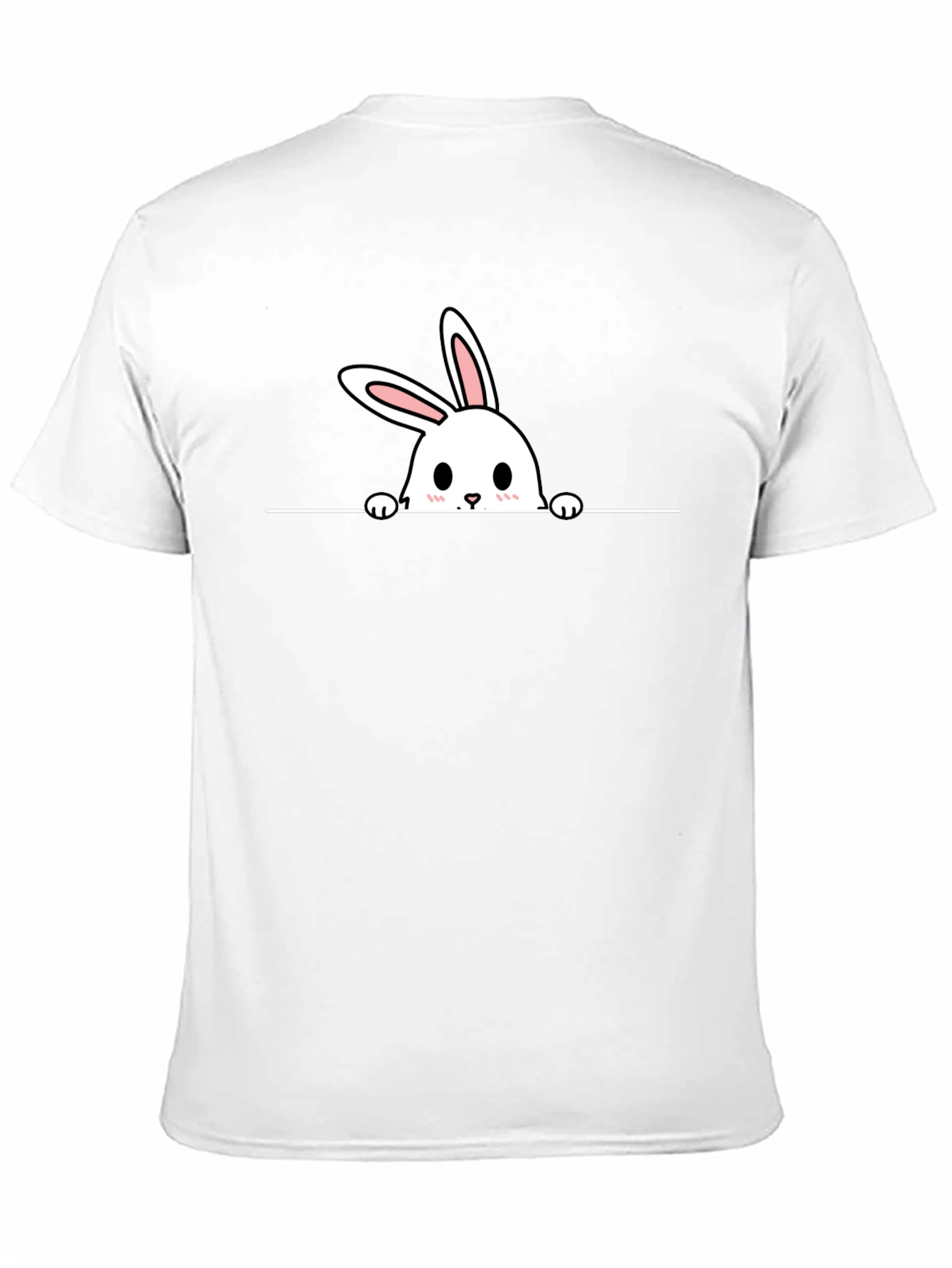 Cute Bunny Graphic Black Tee