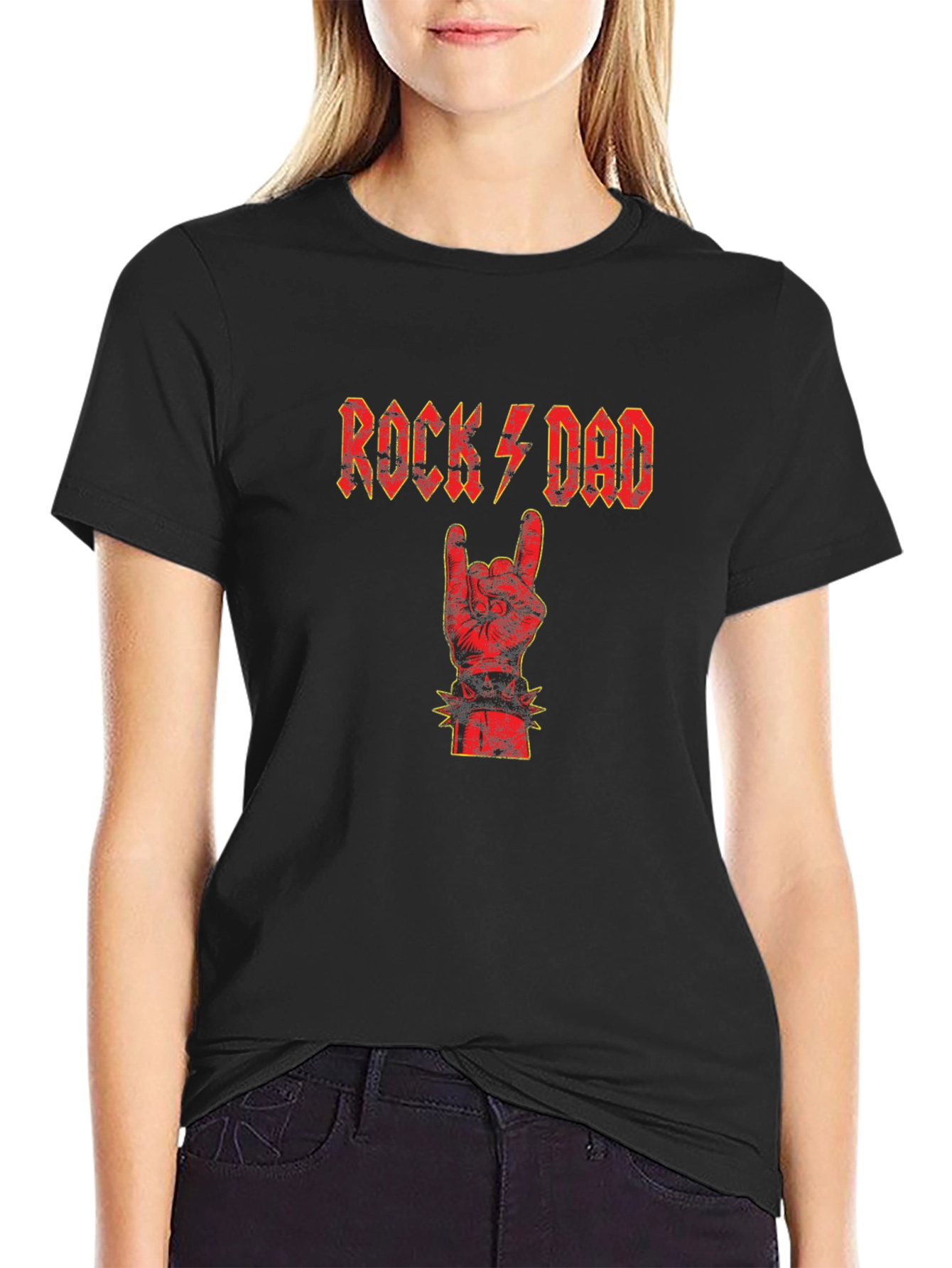 Rock Dad T-Shirt - Black Cotton Graphic Tee