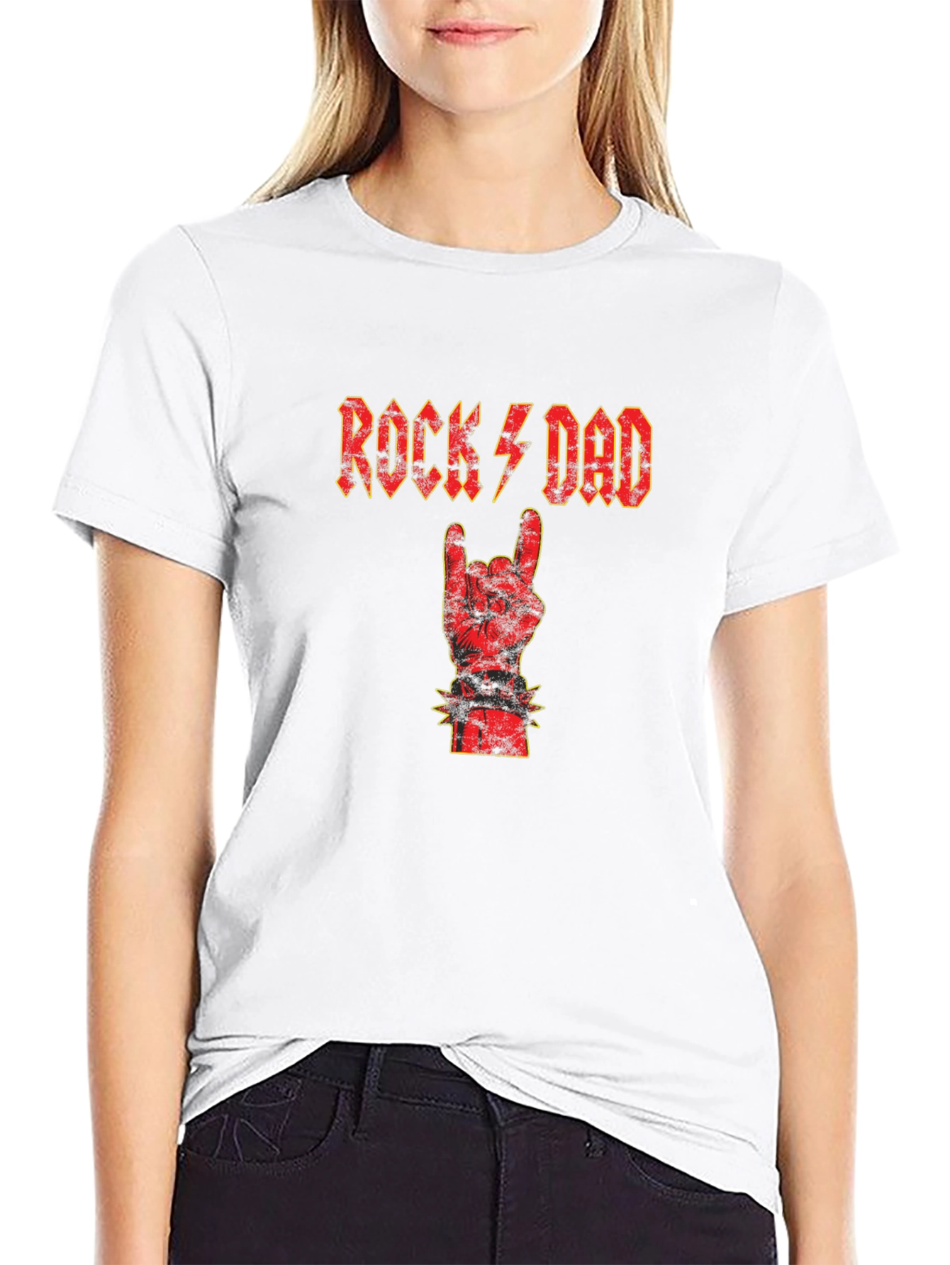 Rock Dad T-Shirt - Black Cotton Graphic Tee