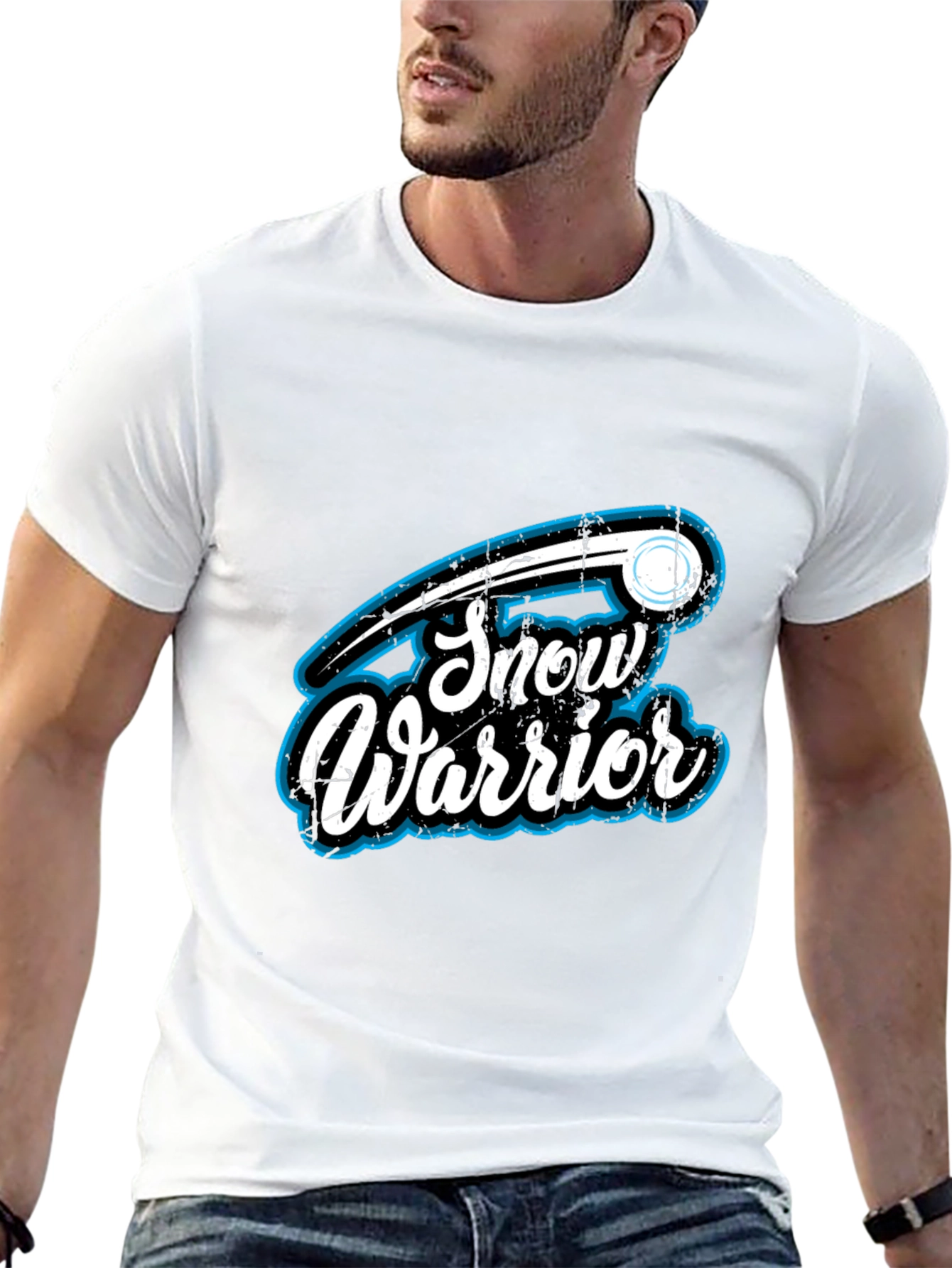 Snow Warrior Graphic T-Shirt - Black