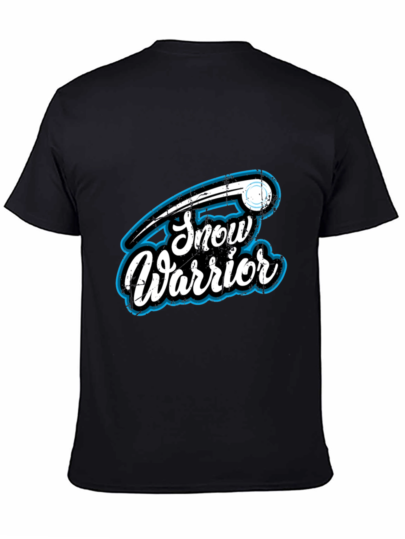 Snow Warrior Graphic T-Shirt - Black