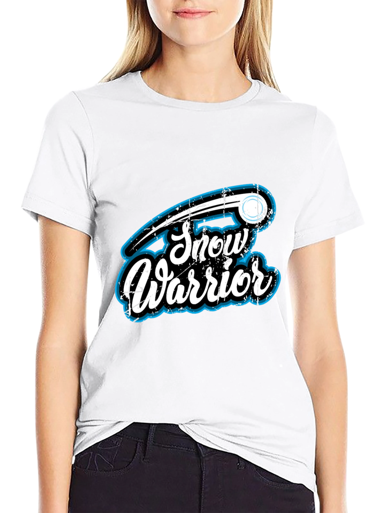 Snow Warrior Graphic T-Shirt - Black
