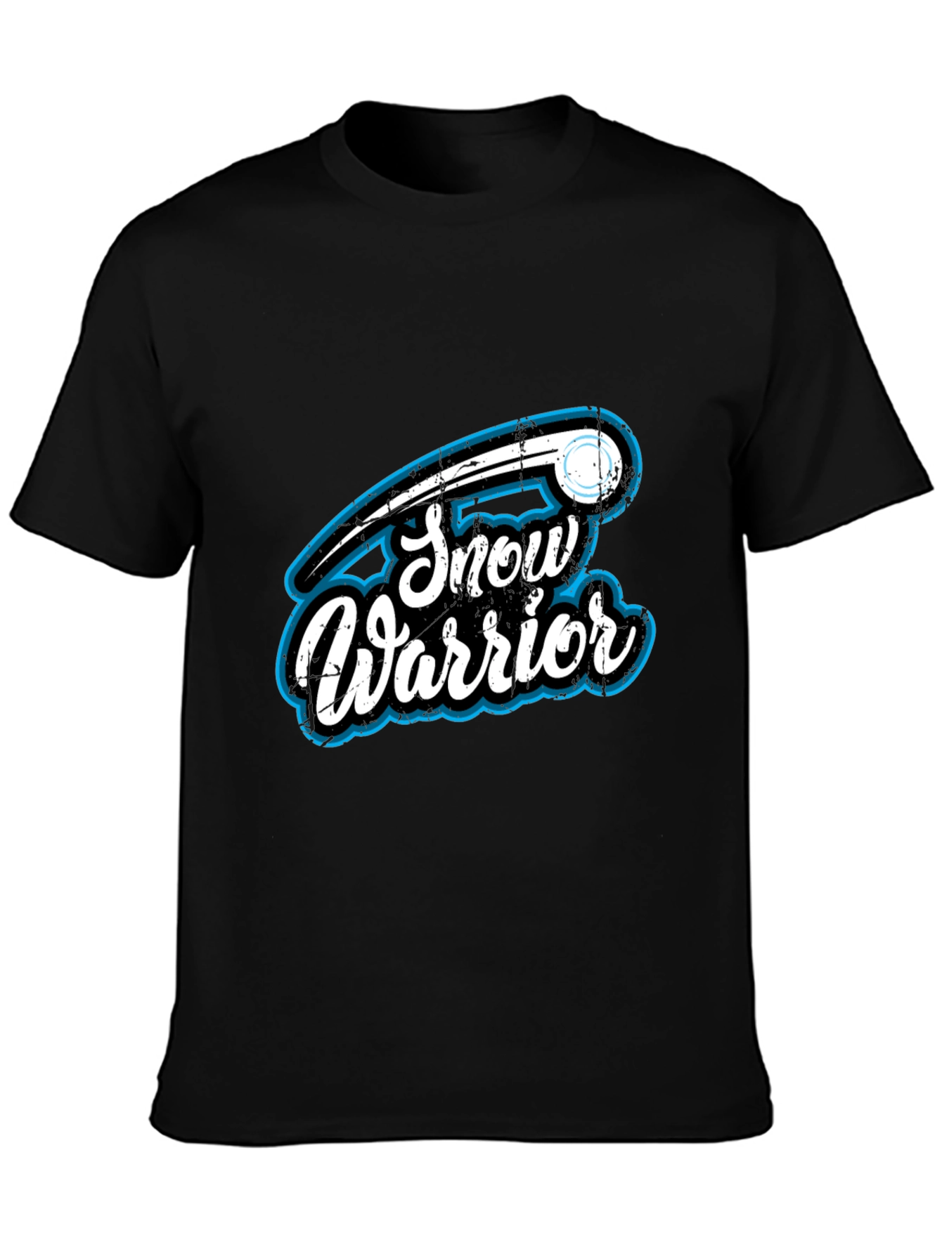 Snow Warrior Graphic T-Shirt - Black