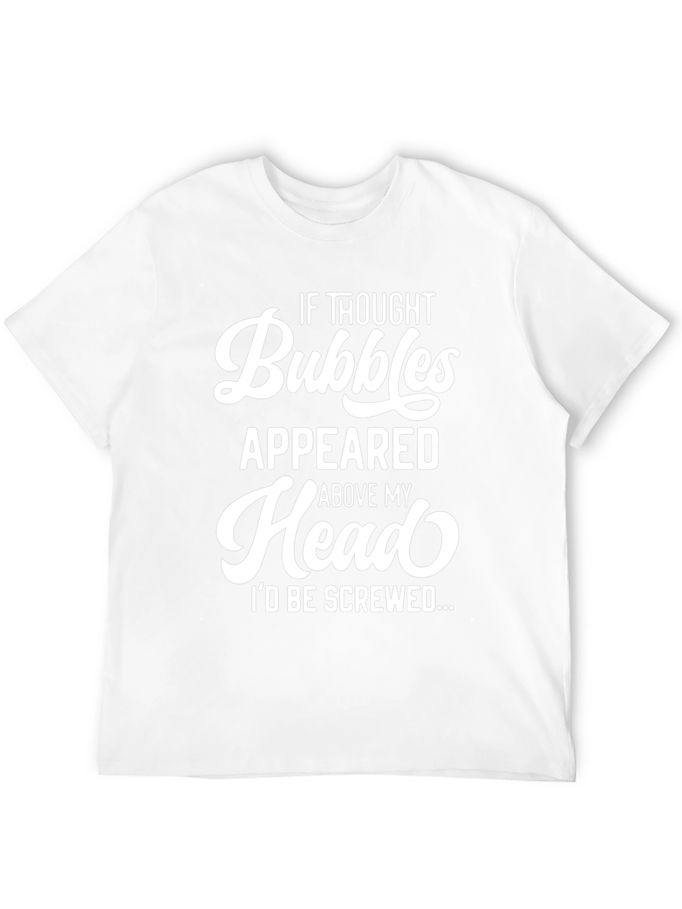 Funny Thought Bubbles Graphic Black T-Shirt