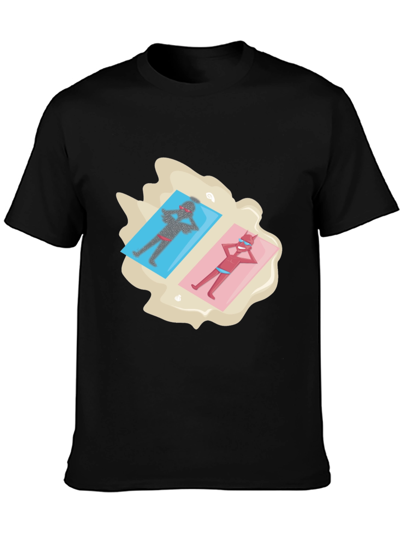Devils on Vacation Black T-Shirt