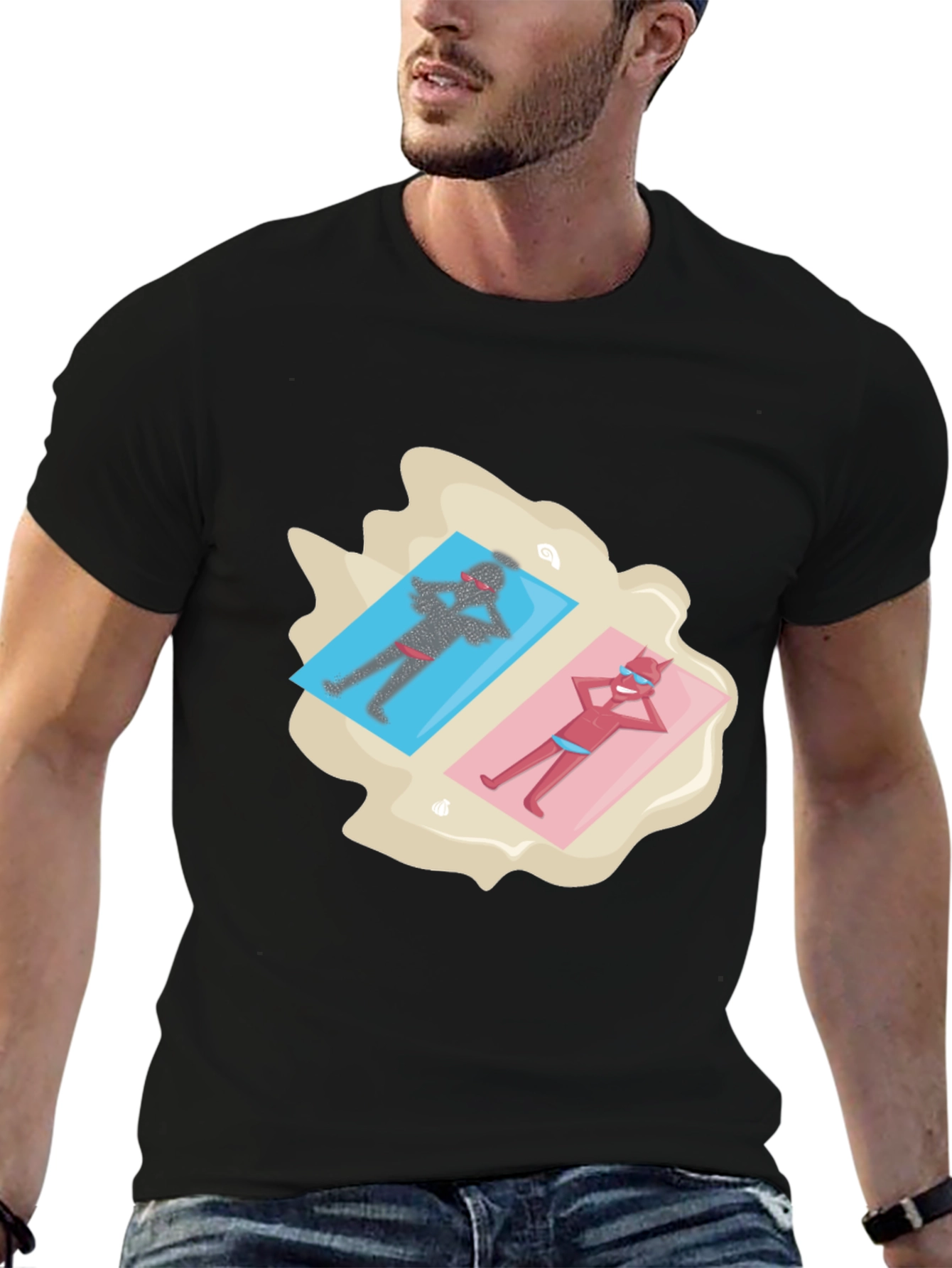 Devils on Vacation Black T-Shirt