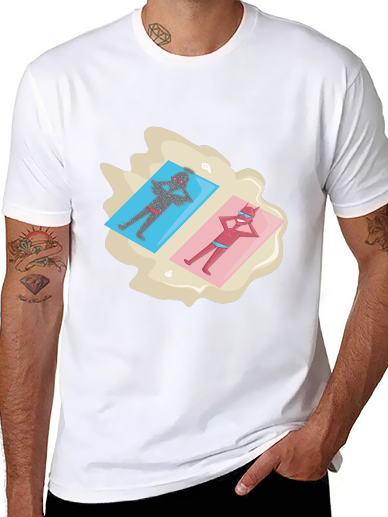 Devils on Vacation Black T-Shirt