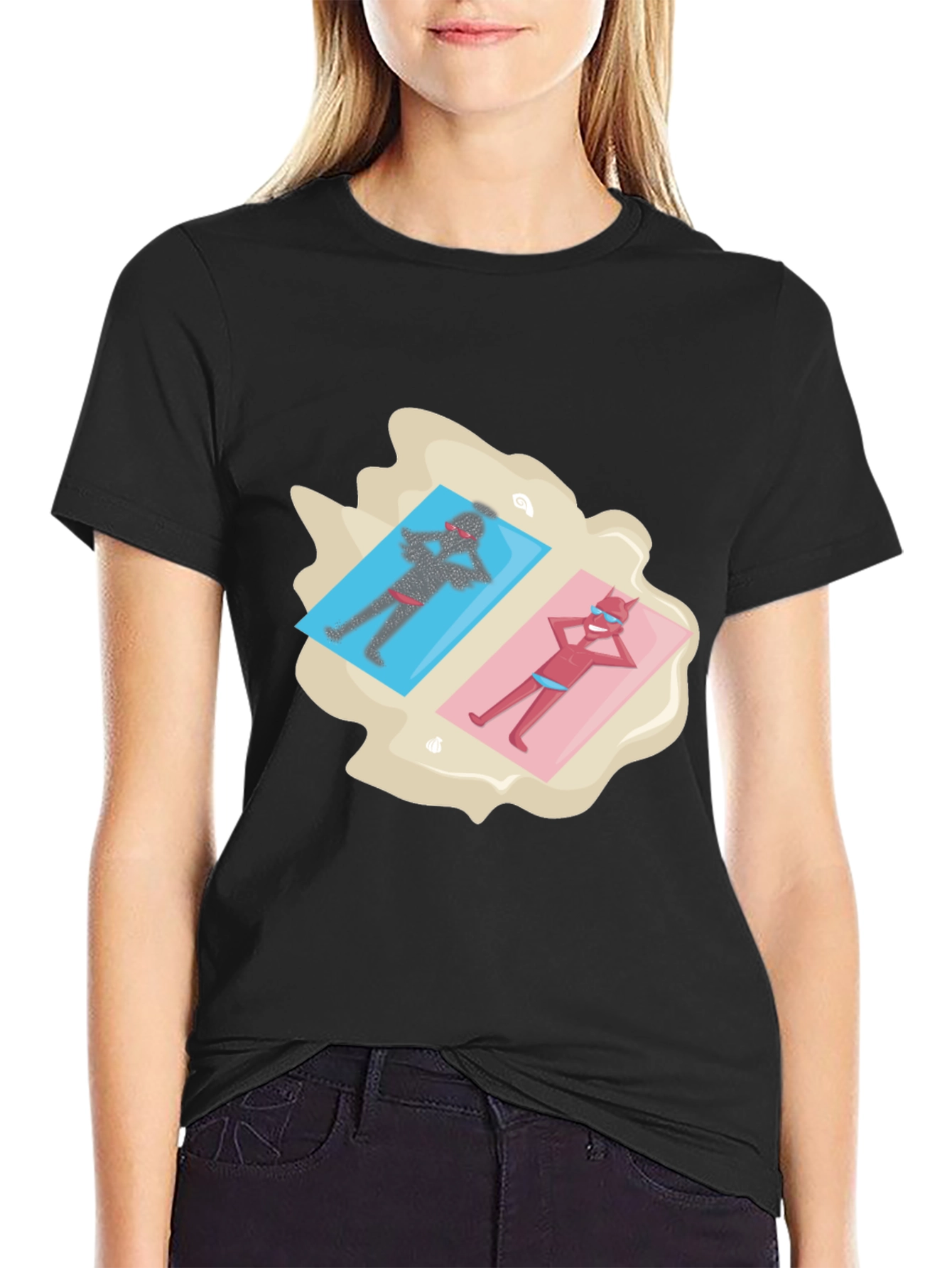 Devils on Vacation Black T-Shirt