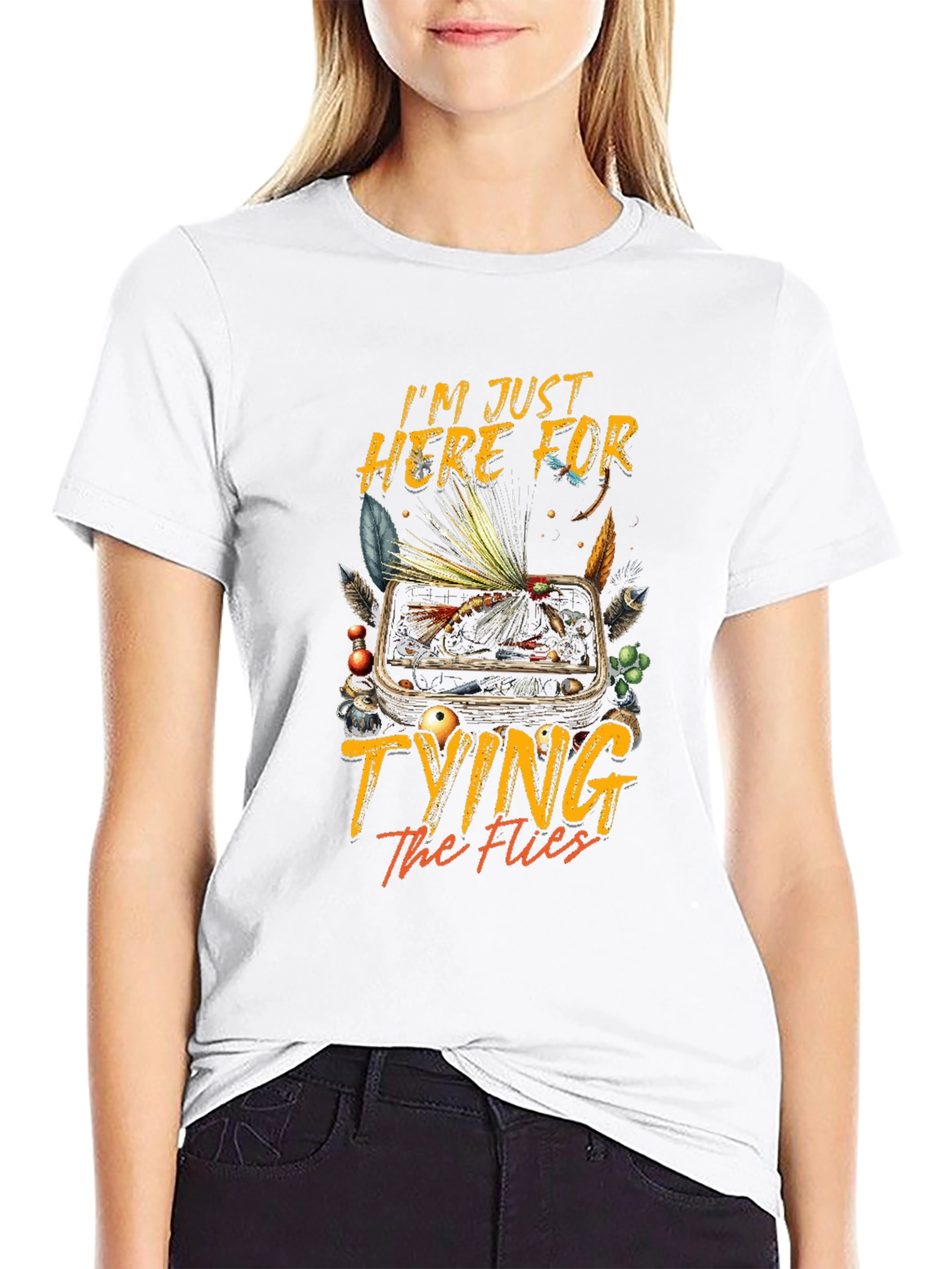 Fly Fishing T-Shirt: Tying the Flies
