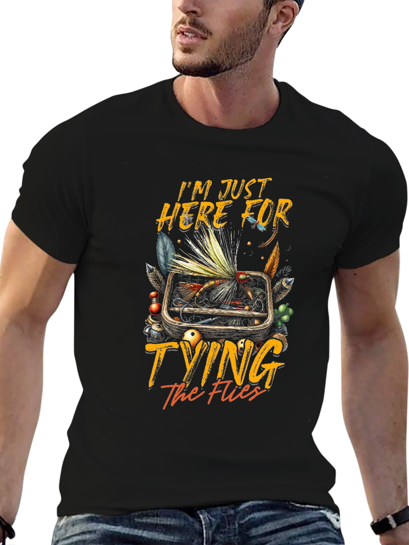 Fly Fishing T-Shirt: Tying the Flies