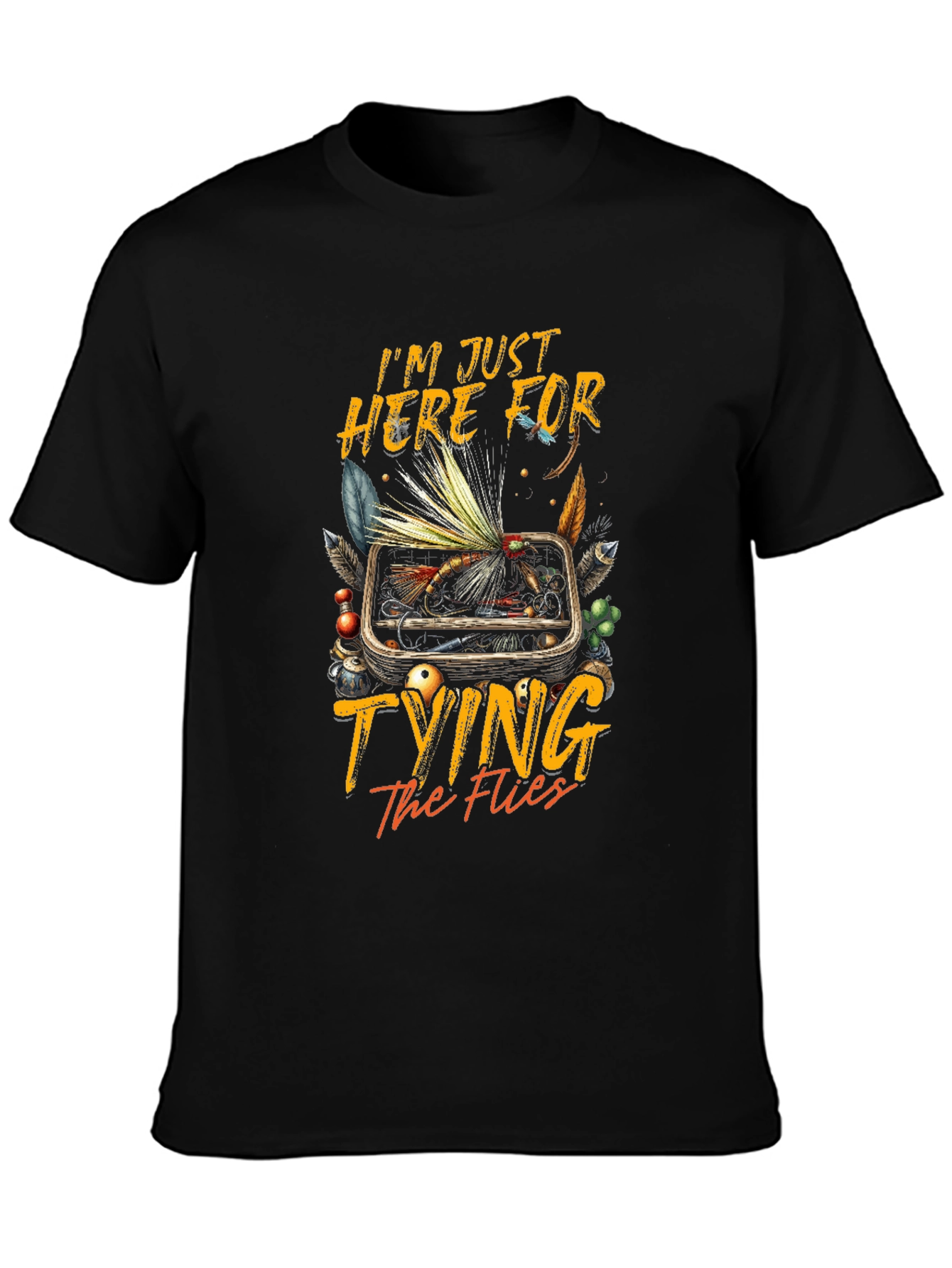 Fly Fishing T-Shirt: Tying the Flies