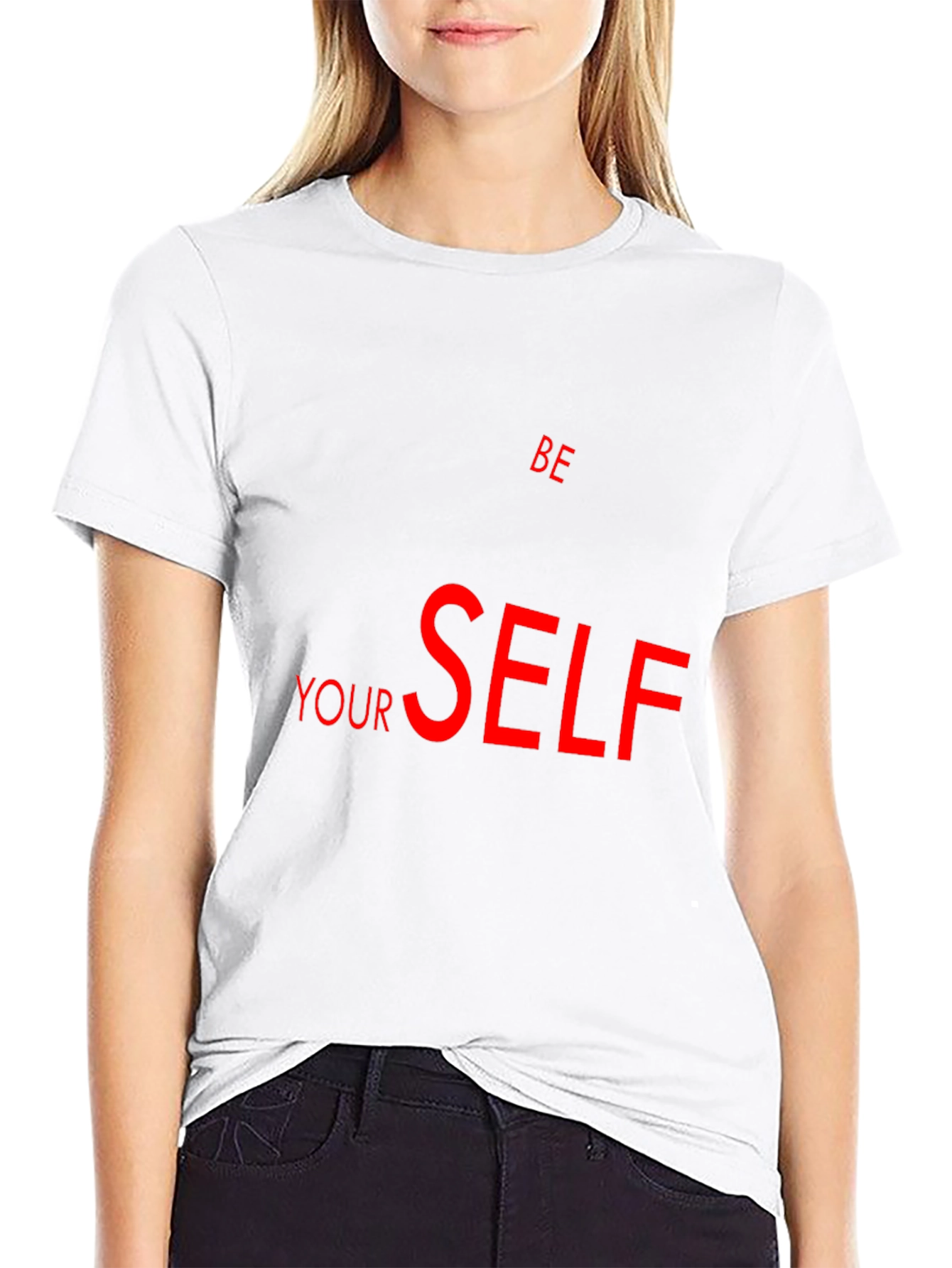 Be Yourself Graphic Black T-Shirt