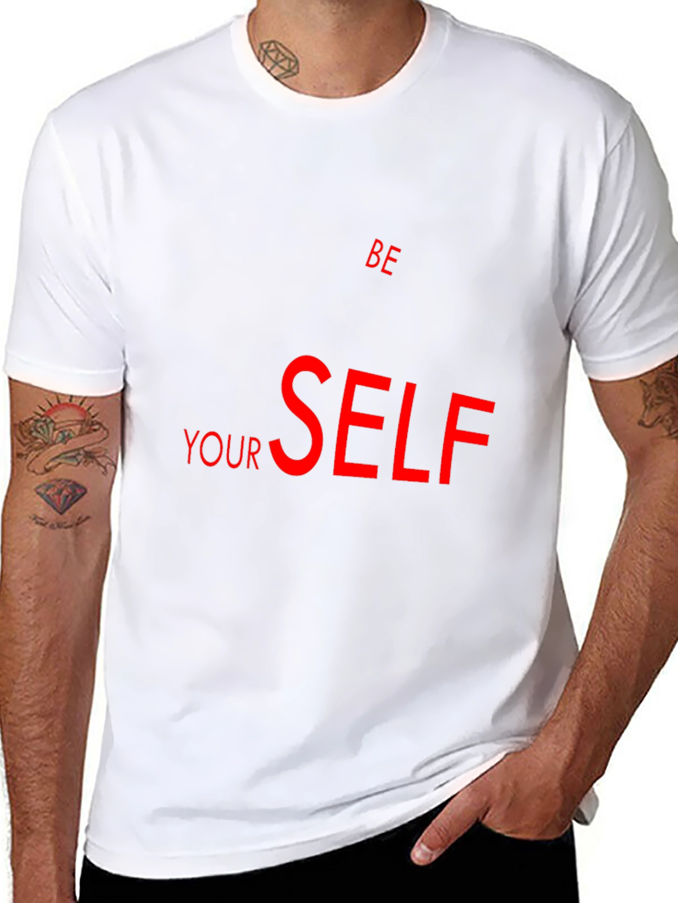 Be Yourself Graphic Black T-Shirt