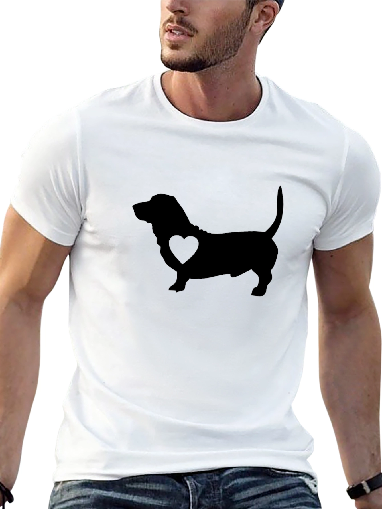 Dachshund Love Mens Black T-Shirt