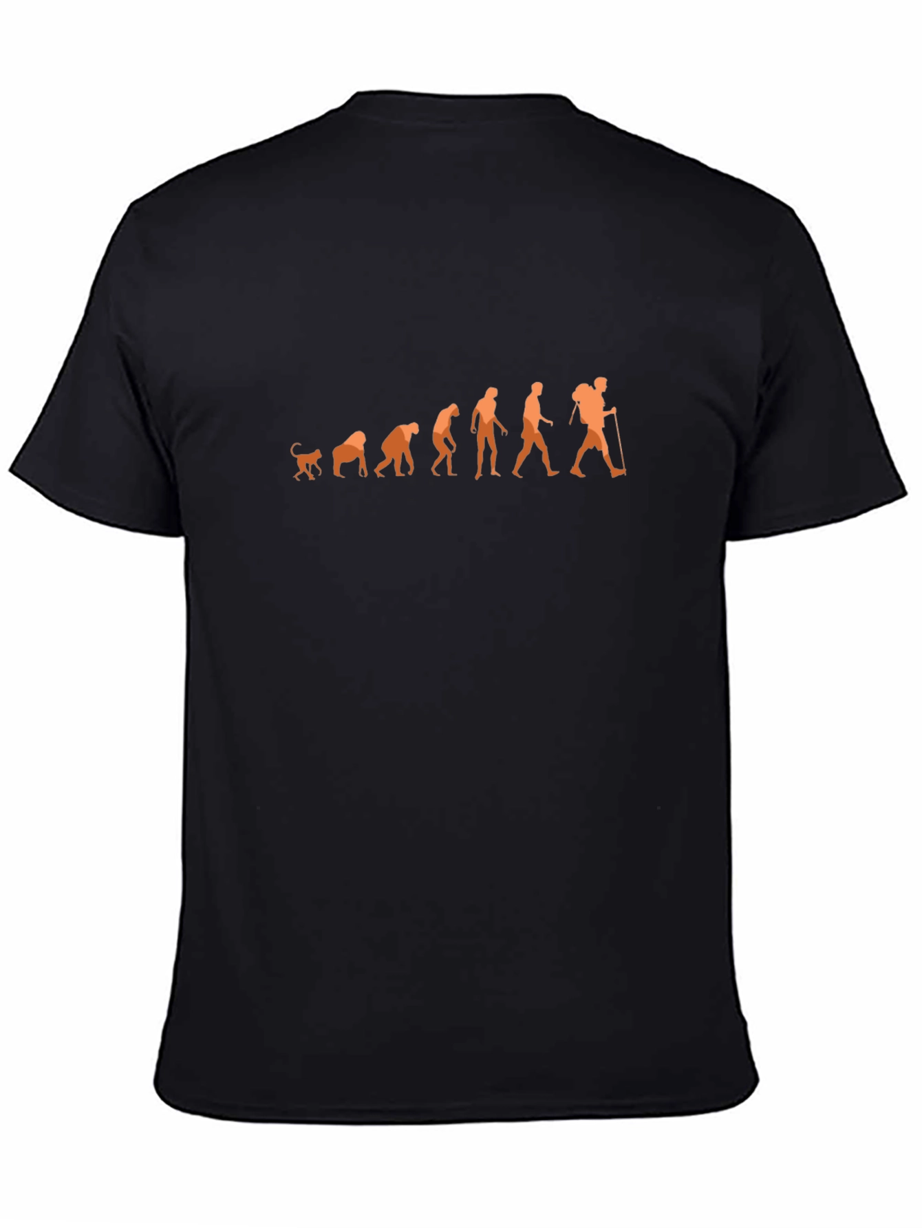 Evolution of Hiker T-Shirt - Black Cotton Blend Tee