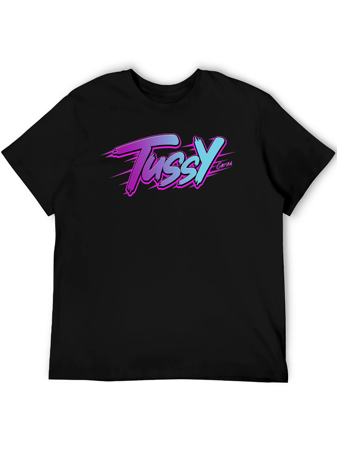 Tussy Gamer Black T-Shirt - Retro Style