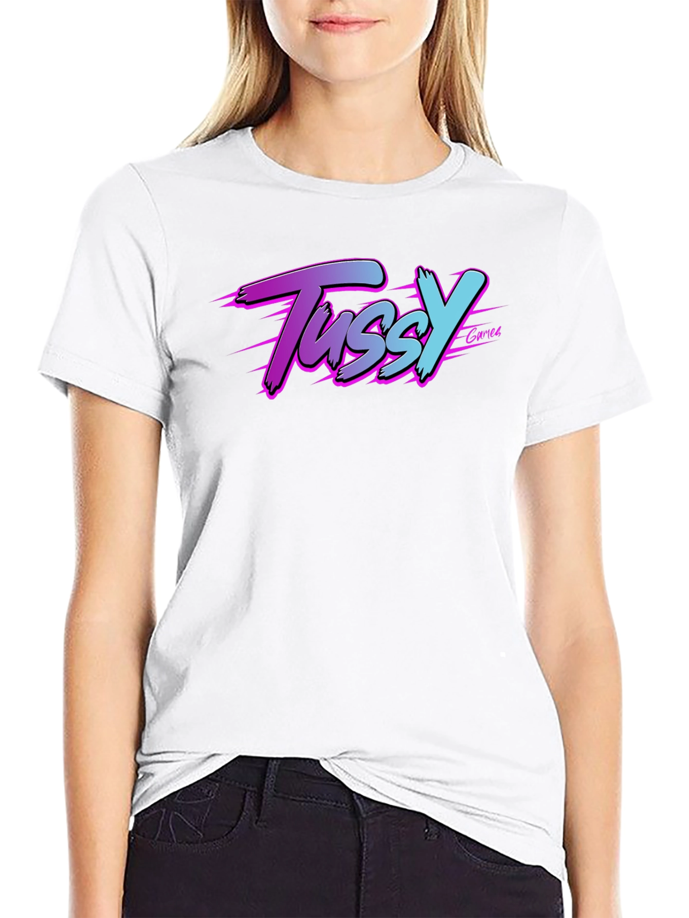 Tussy Gamer Black T-Shirt - Retro Style
