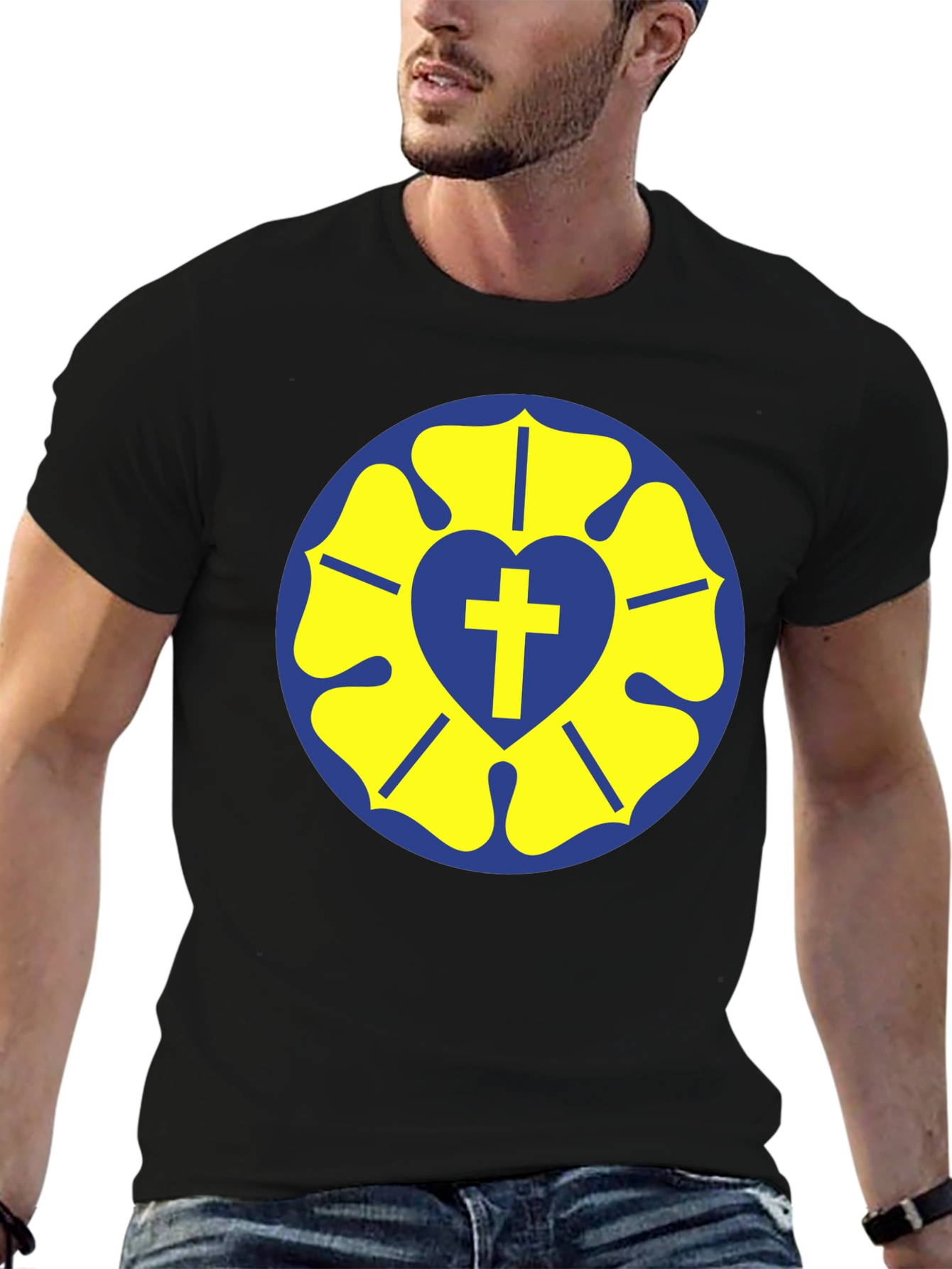 Luther Rose T-Shirt - Classic Religious Design