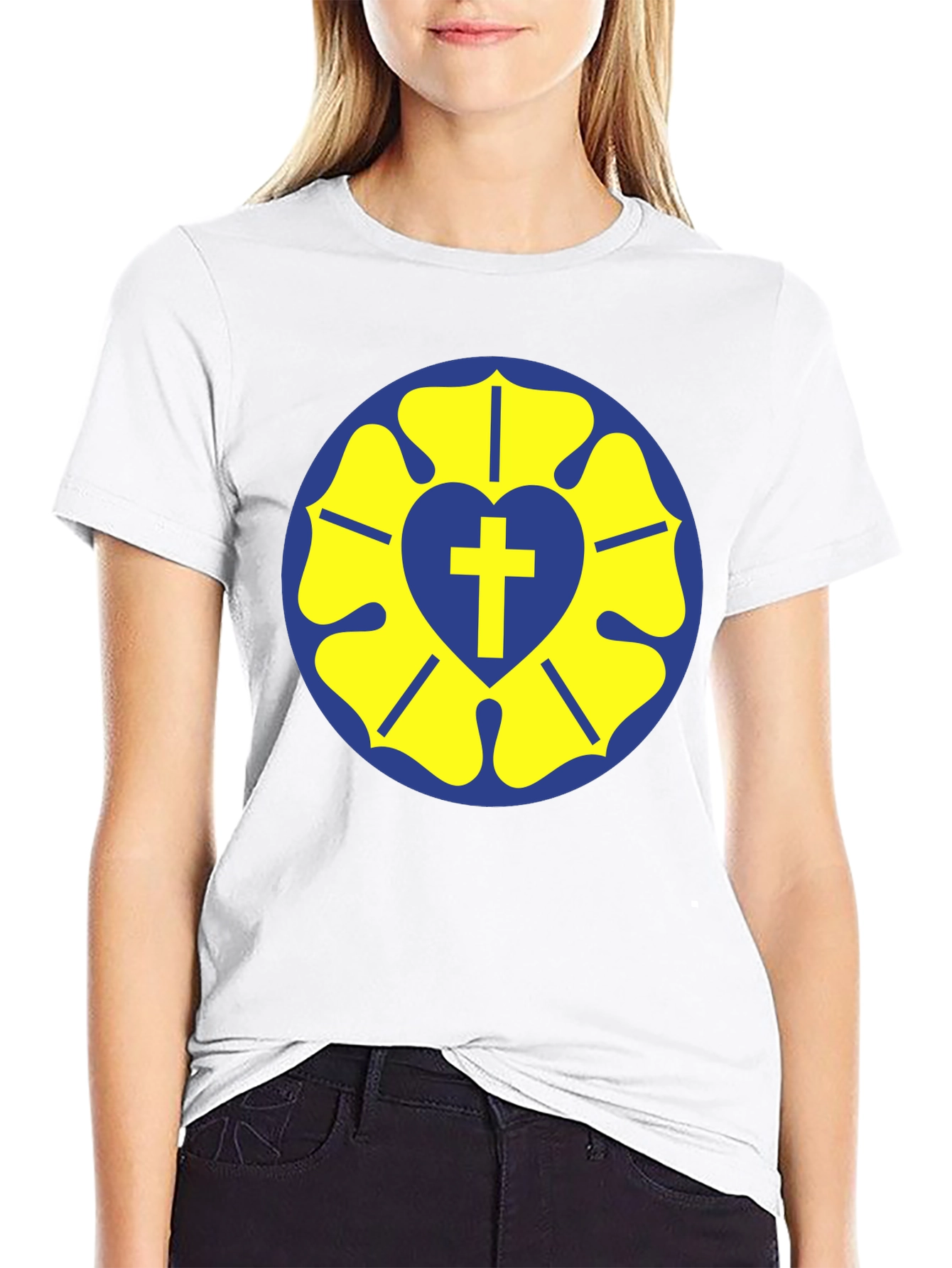 Luther Rose T-Shirt - Classic Religious Design