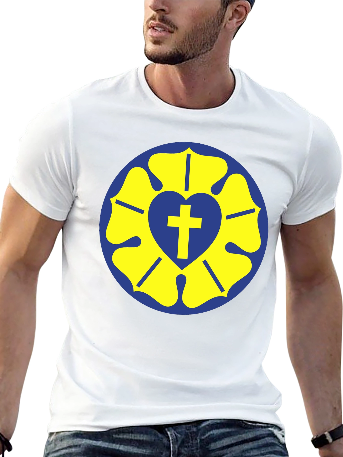 Luther Rose T-Shirt - Classic Religious Design