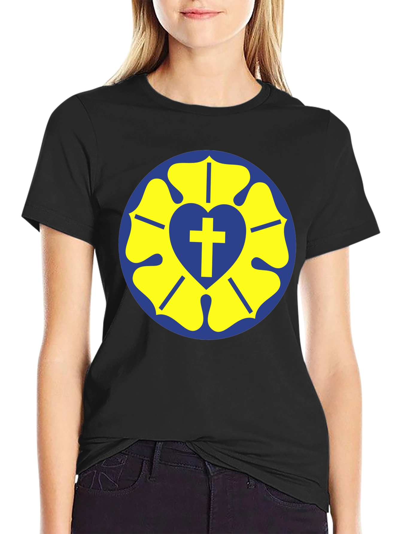 Luther Rose T-Shirt - Classic Religious Design