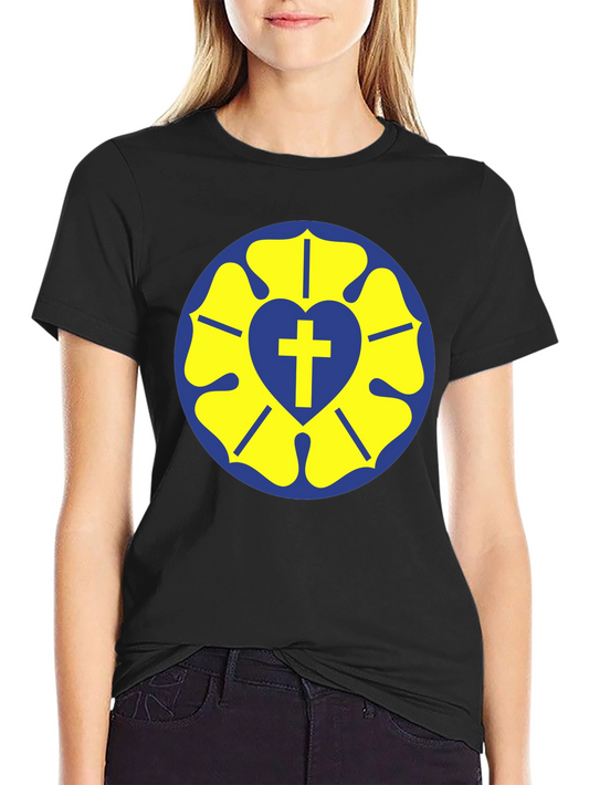 Luther Rose T-Shirt - Classic Religious Design
