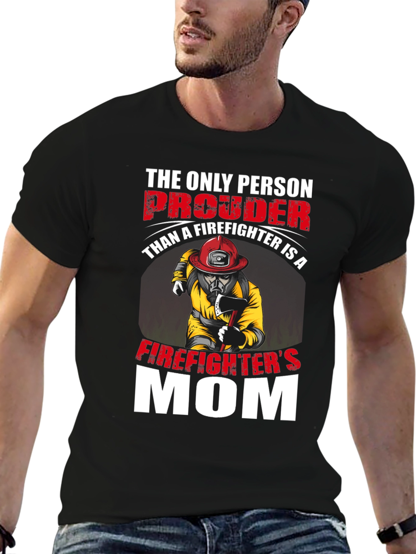Proud Firefighters Mom Graphic Tee