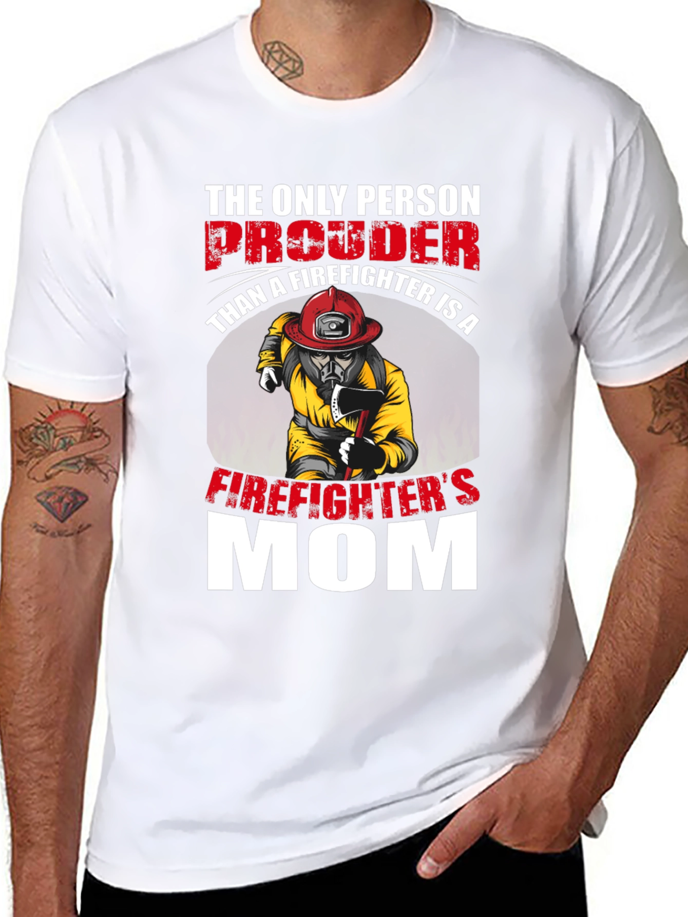 Proud Firefighters Mom Graphic Tee