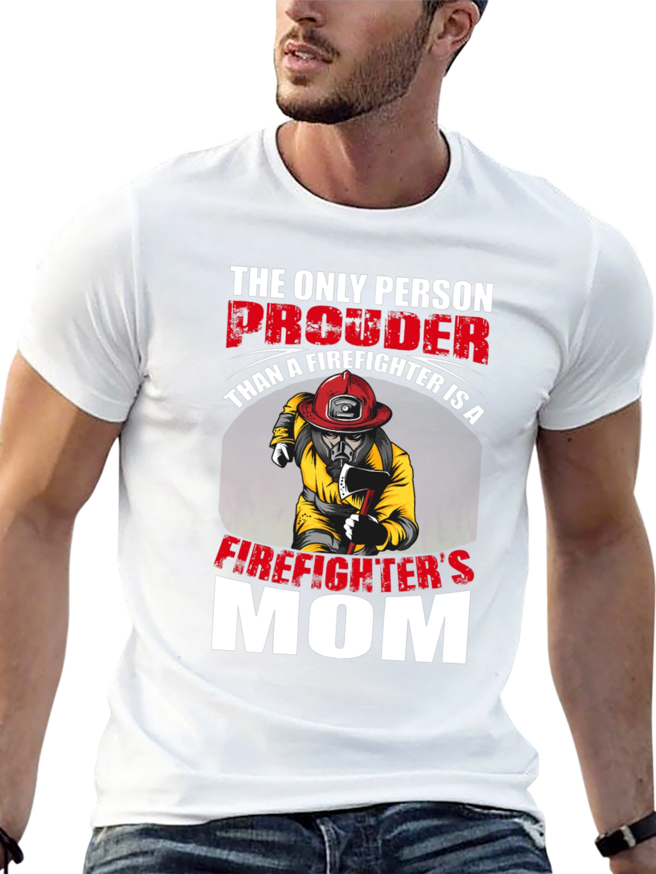 Proud Firefighters Mom Graphic Tee
