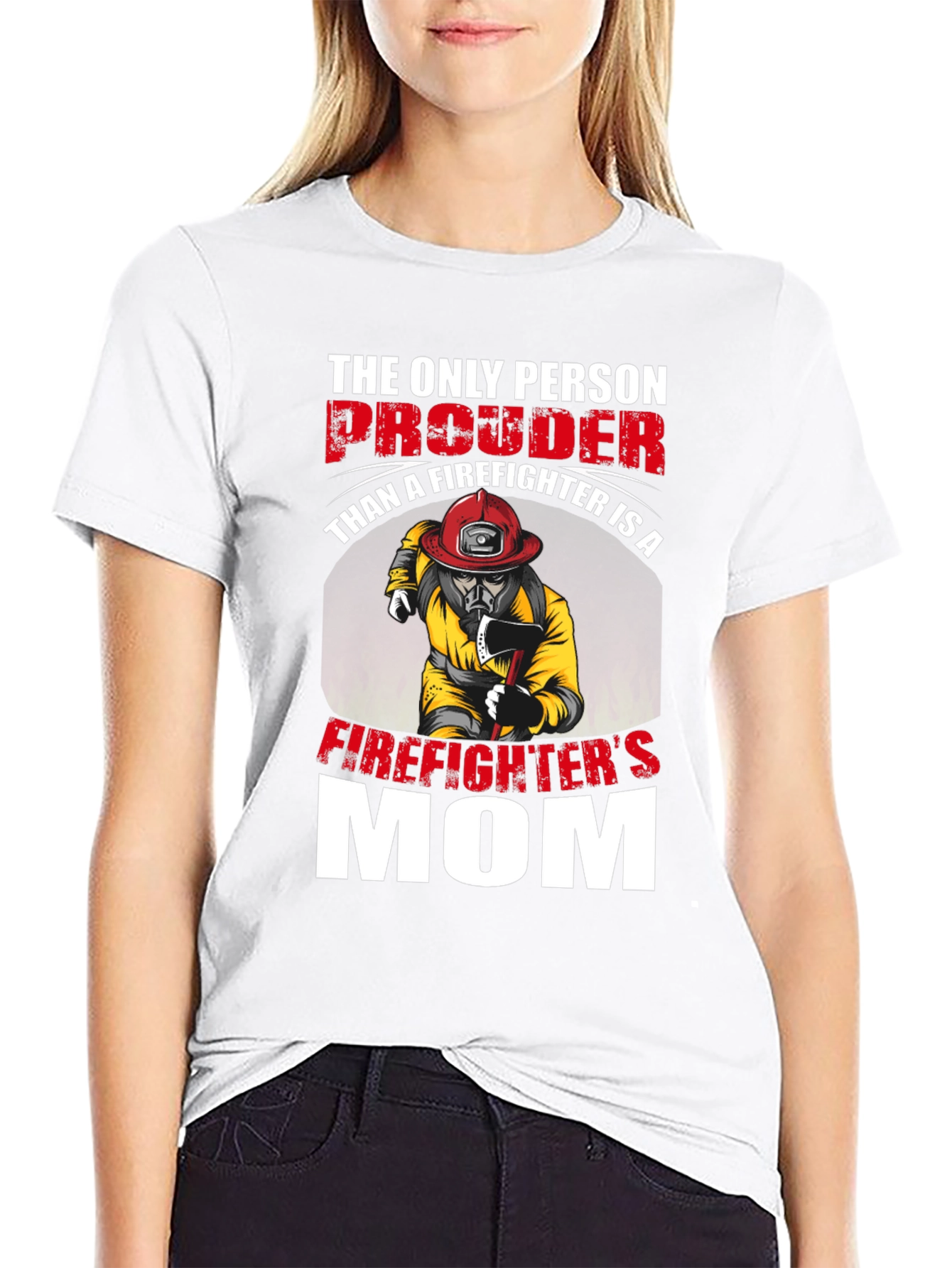 Proud Firefighters Mom Graphic Tee