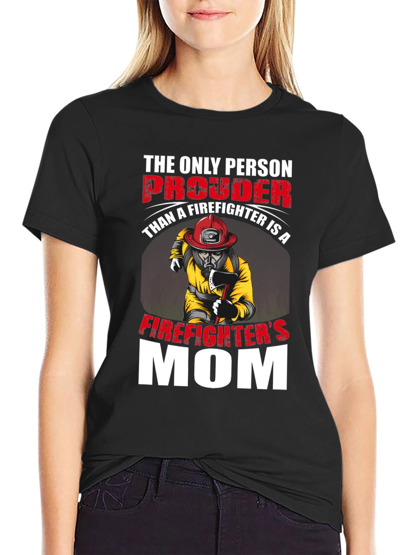 Proud Firefighters Mom Graphic Tee