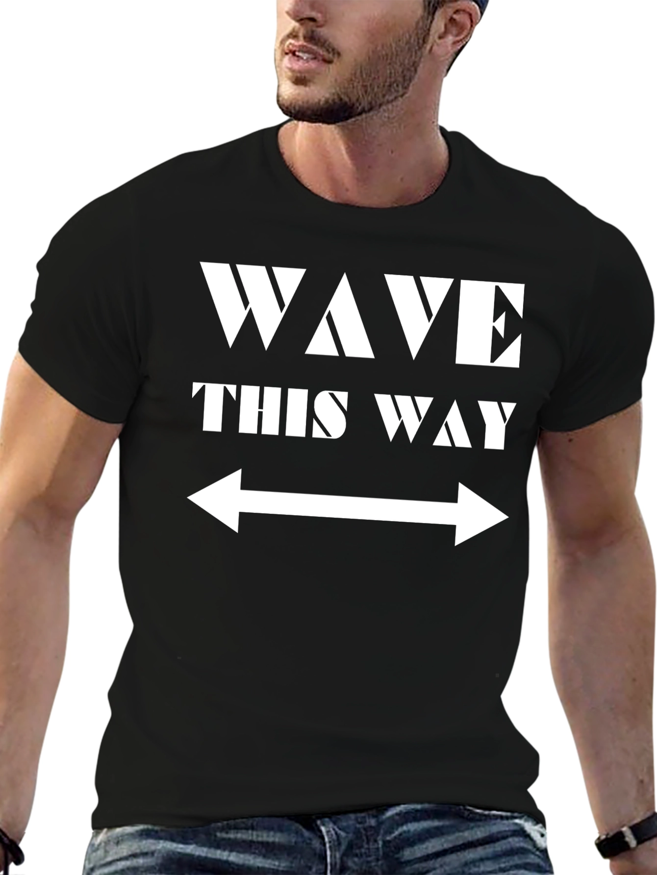 Wave This Way Graphic T-Shirt - Black