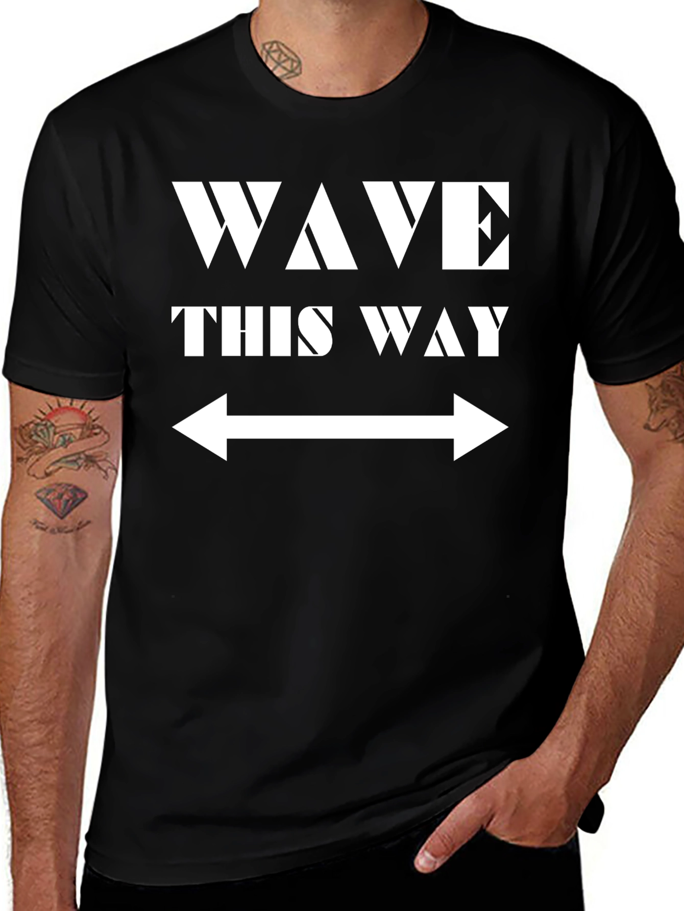 Wave This Way Graphic T-Shirt - Black