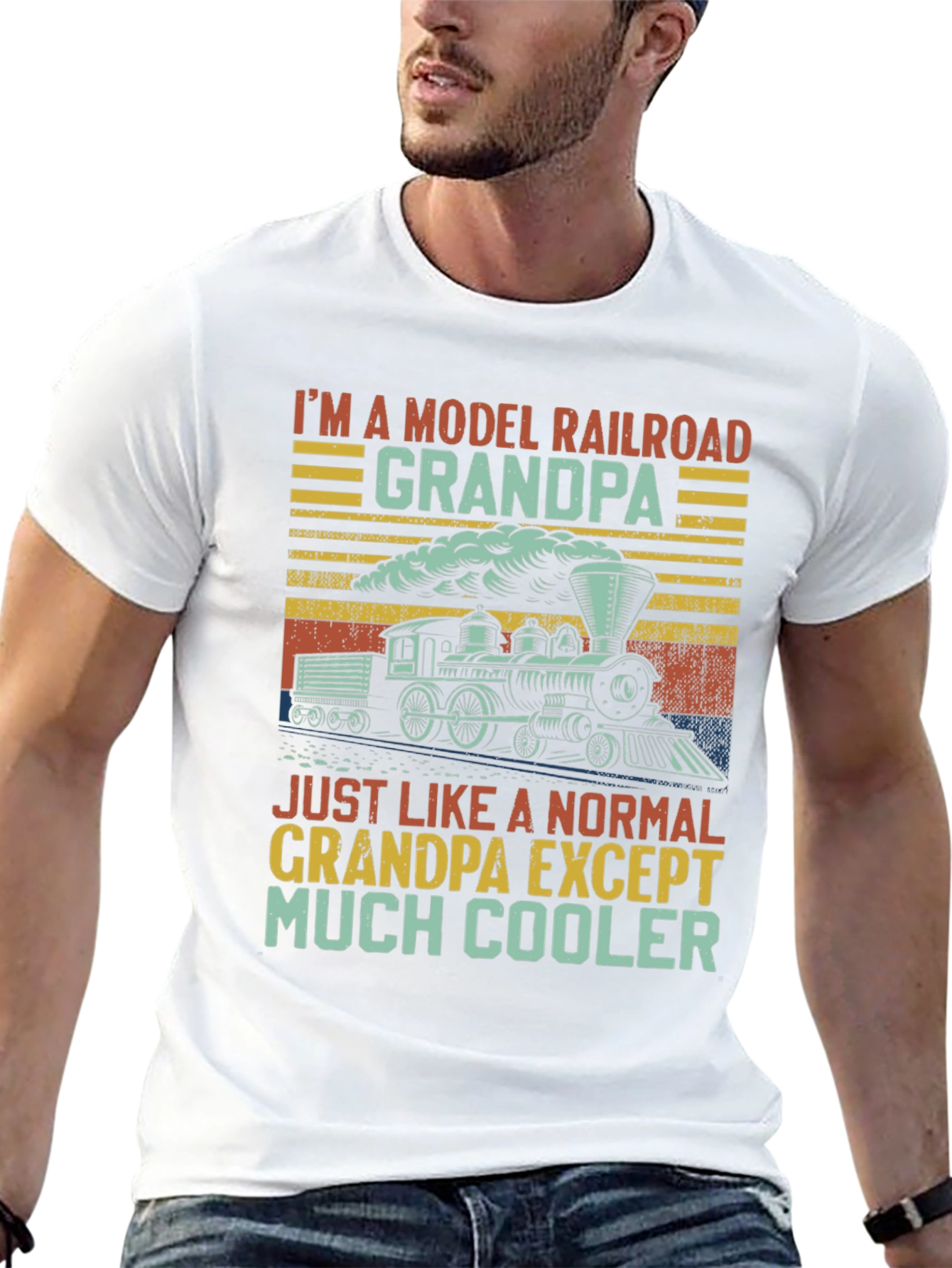Model Railroad Grandpa T-Shirt - Much Cooler