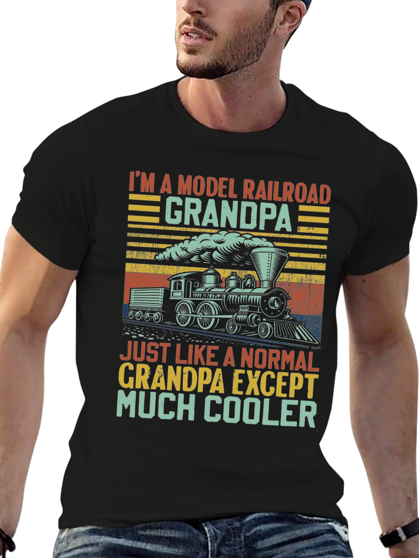 Model Railroad Grandpa T-Shirt - Much Cooler