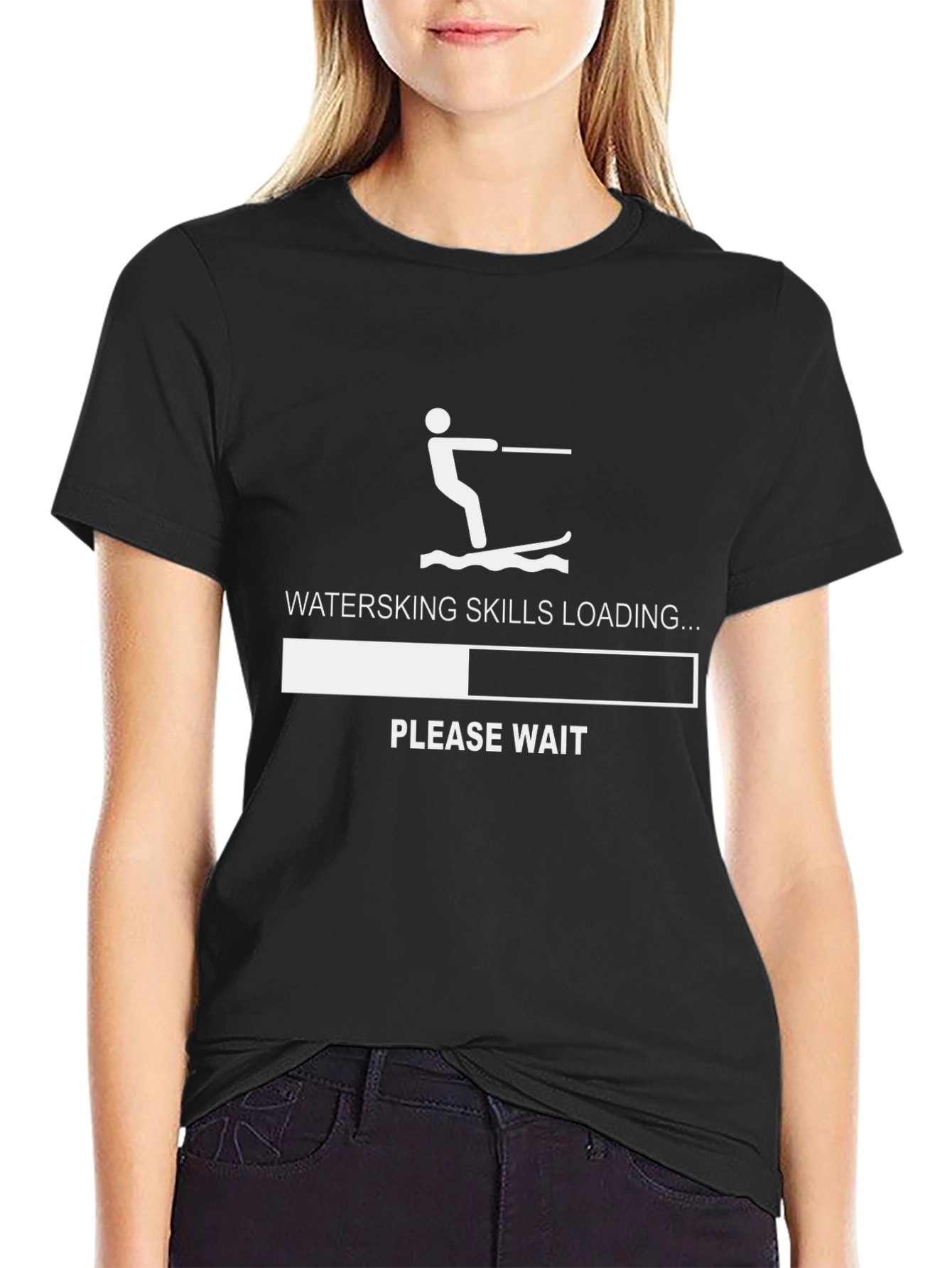 Waterskiing Skills Loading T-Shirt - Funny Summer Tee