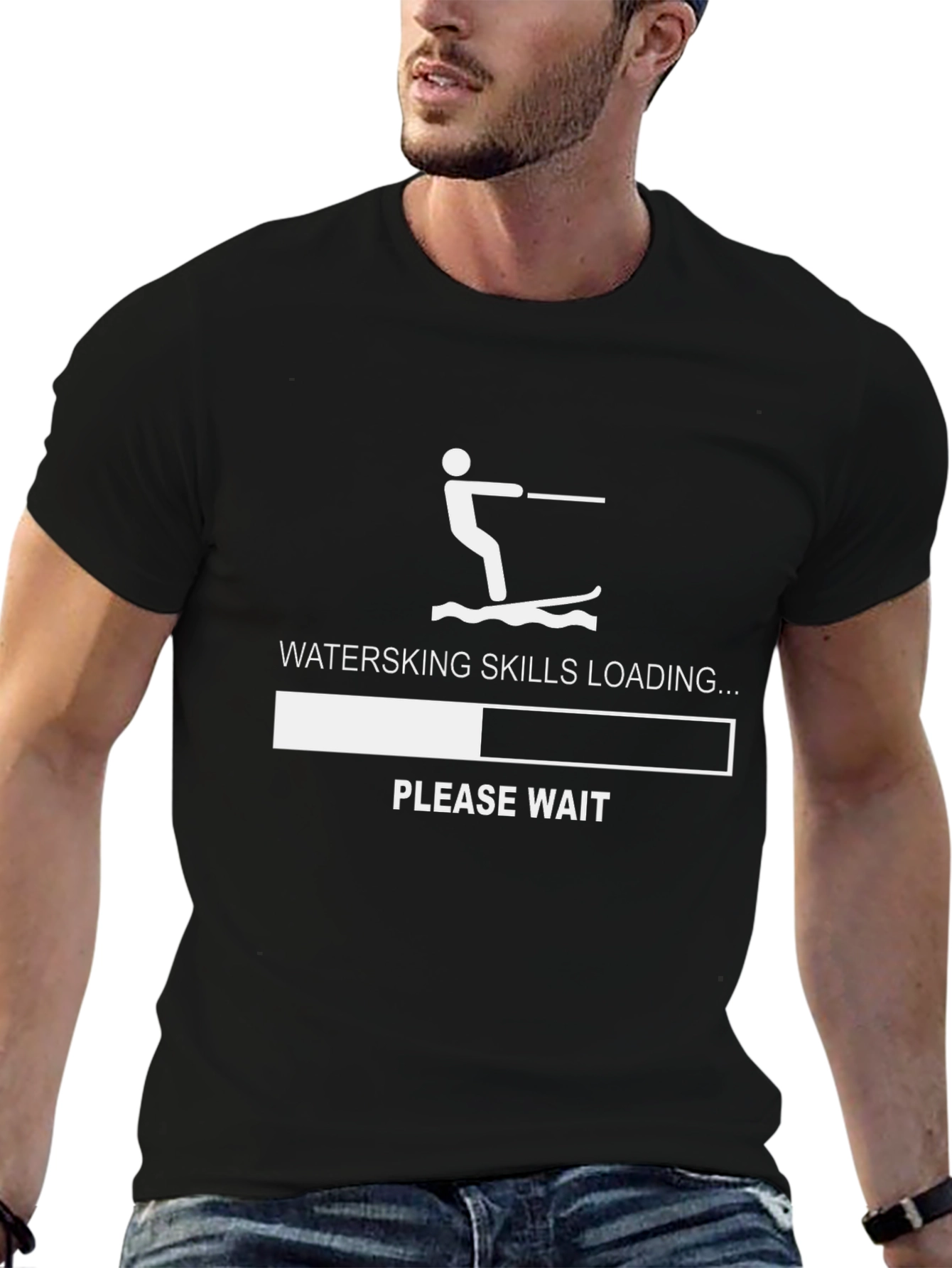 Waterskiing Skills Loading T-Shirt - Funny Summer Tee