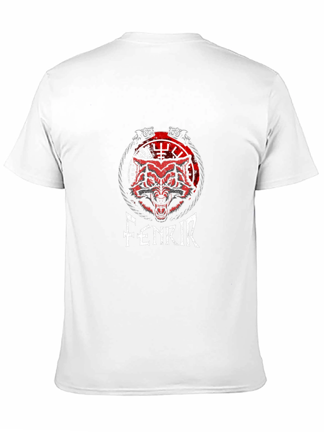 Fenrir Wolf Norse Viking T-Shirt - Black
