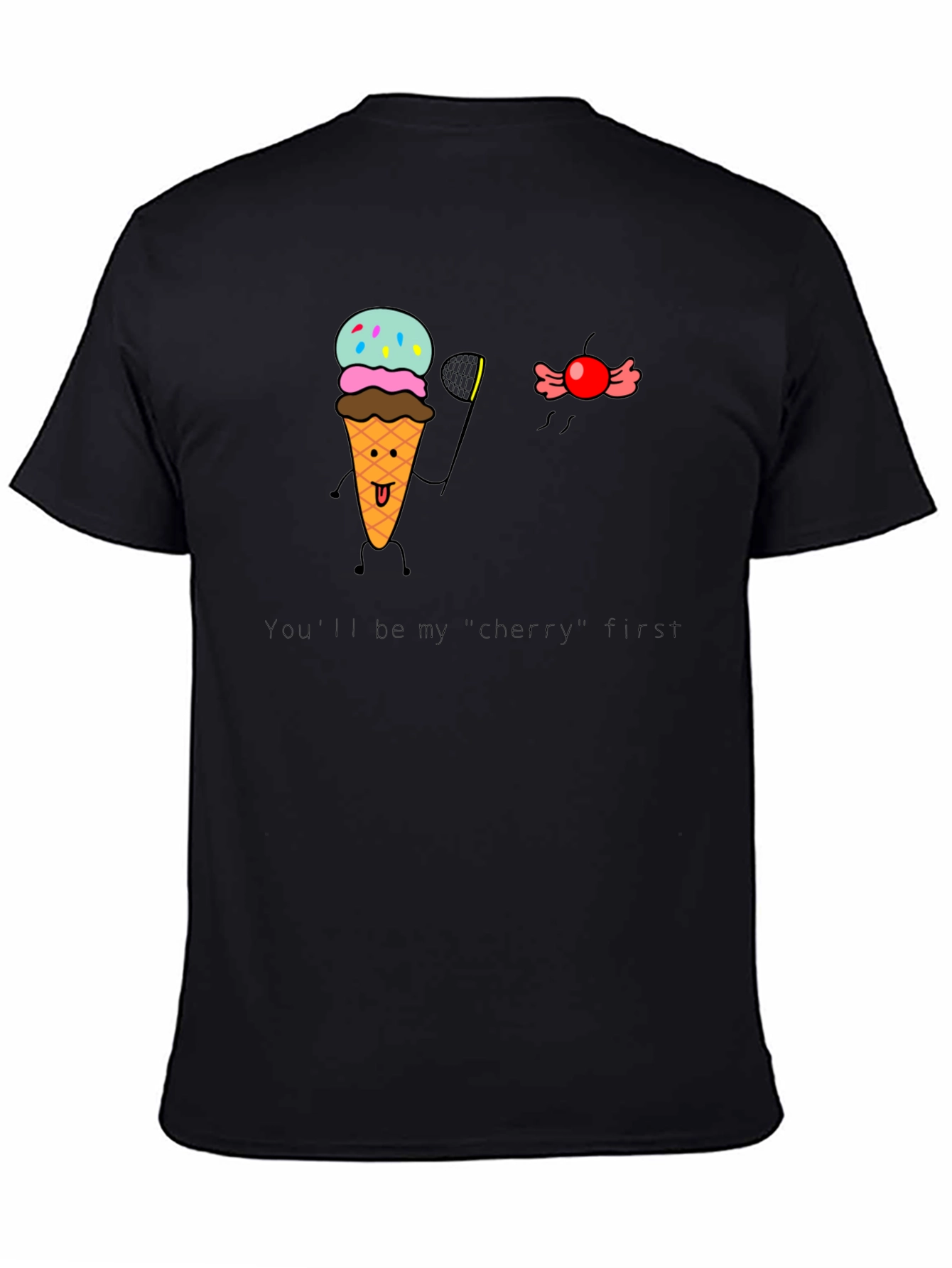 Funny Ice Cream & Cherry T-Shirt