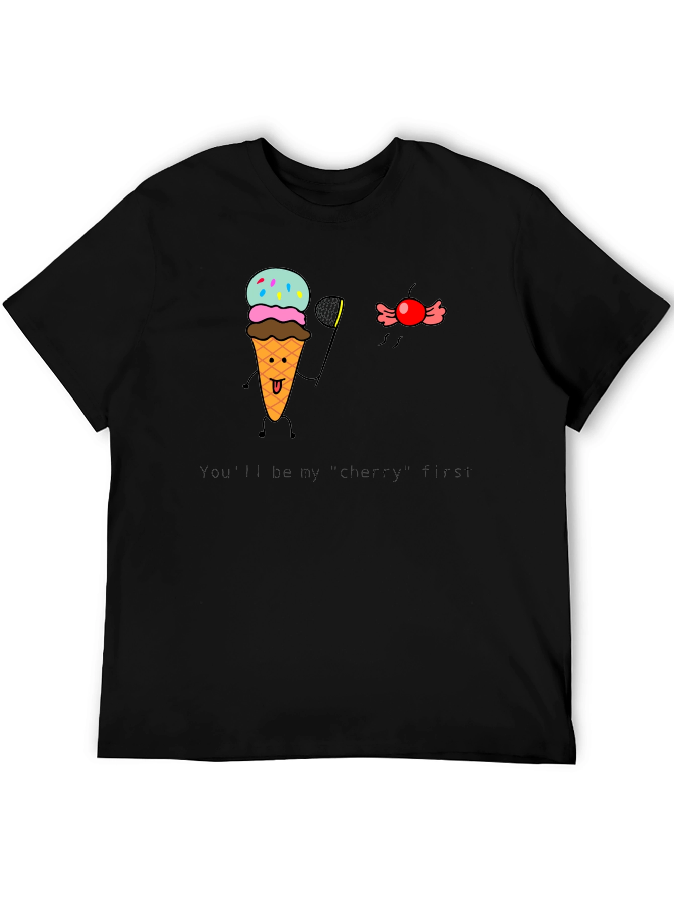 Funny Ice Cream & Cherry T-Shirt