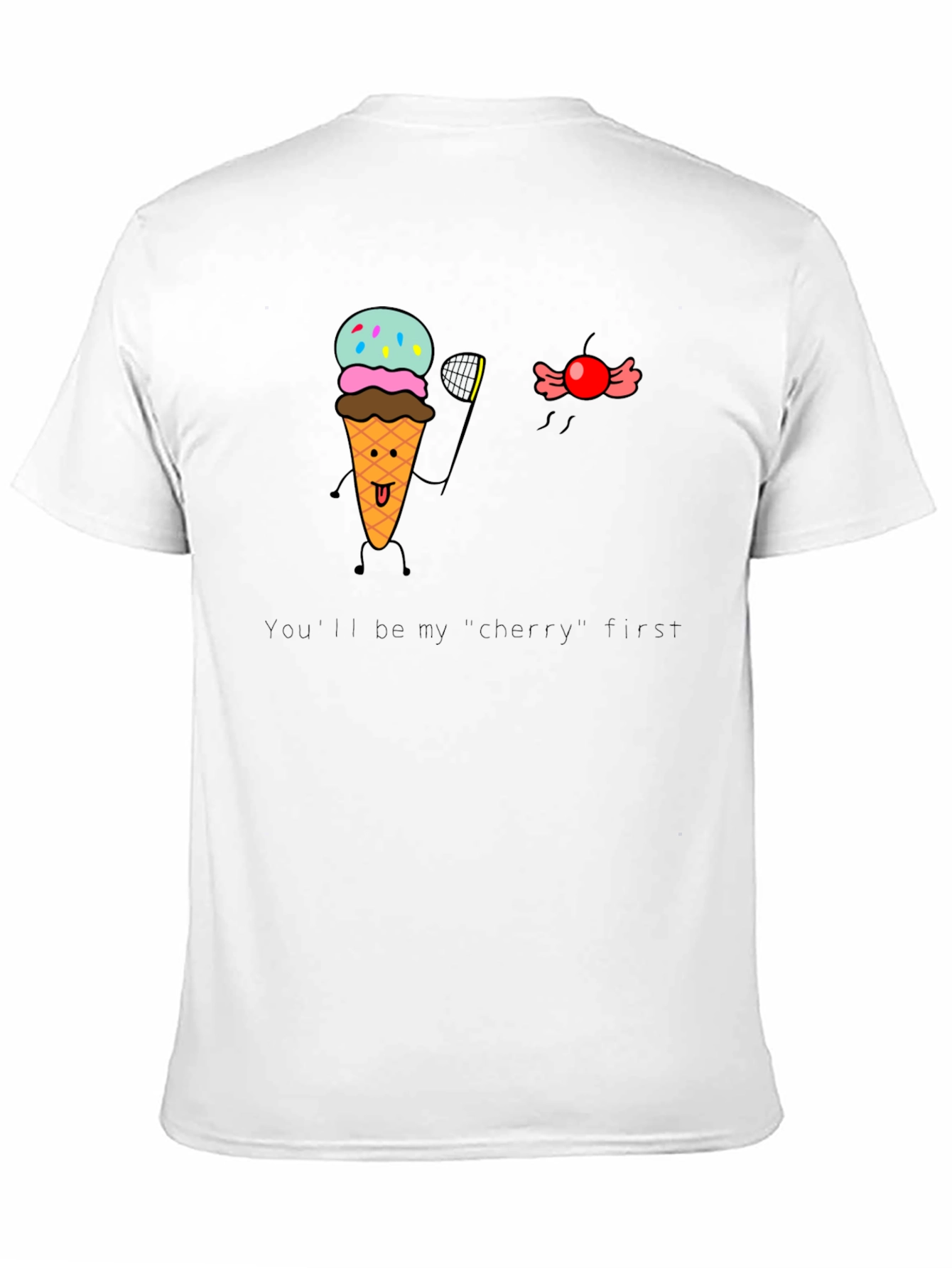 Funny Ice Cream & Cherry T-Shirt
