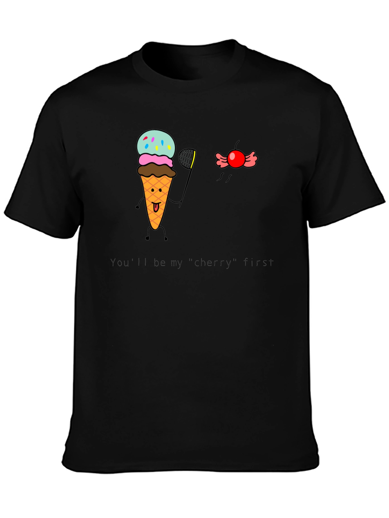 Funny Ice Cream & Cherry T-Shirt