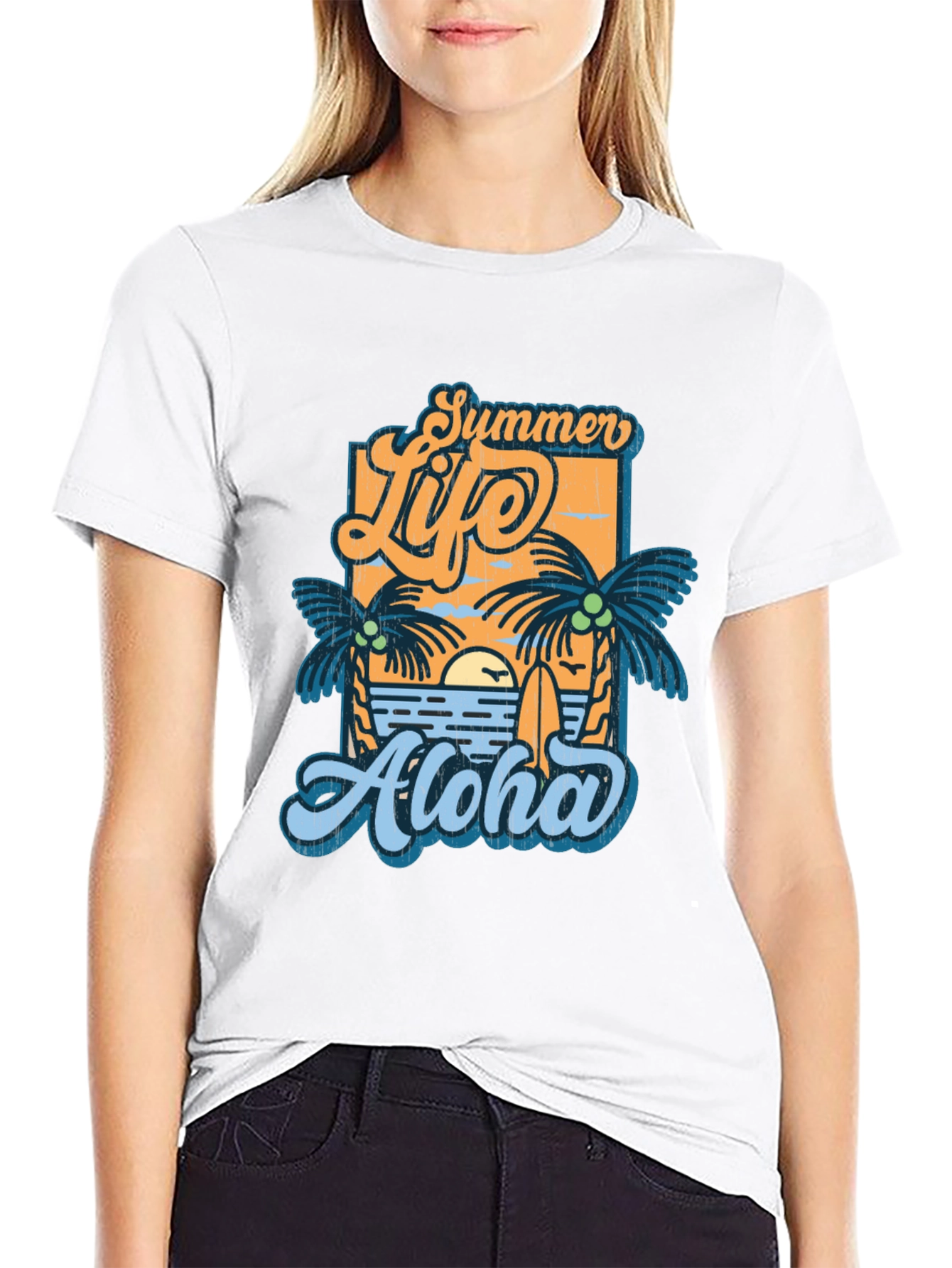Summer Life Aloha Graphic T-Shirt - Tropical Vibe