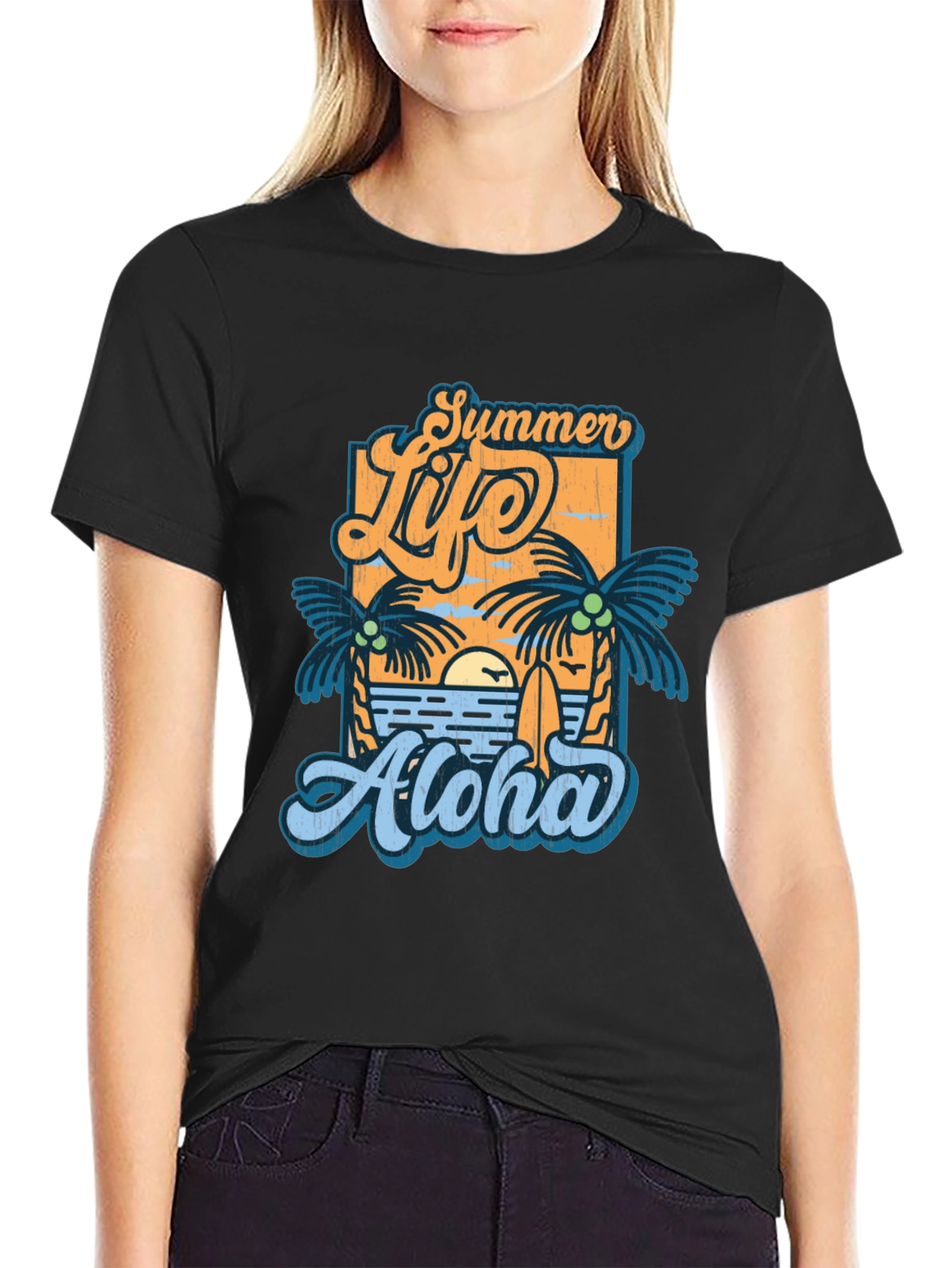 Summer Life Aloha Graphic T-Shirt - Tropical Vibe