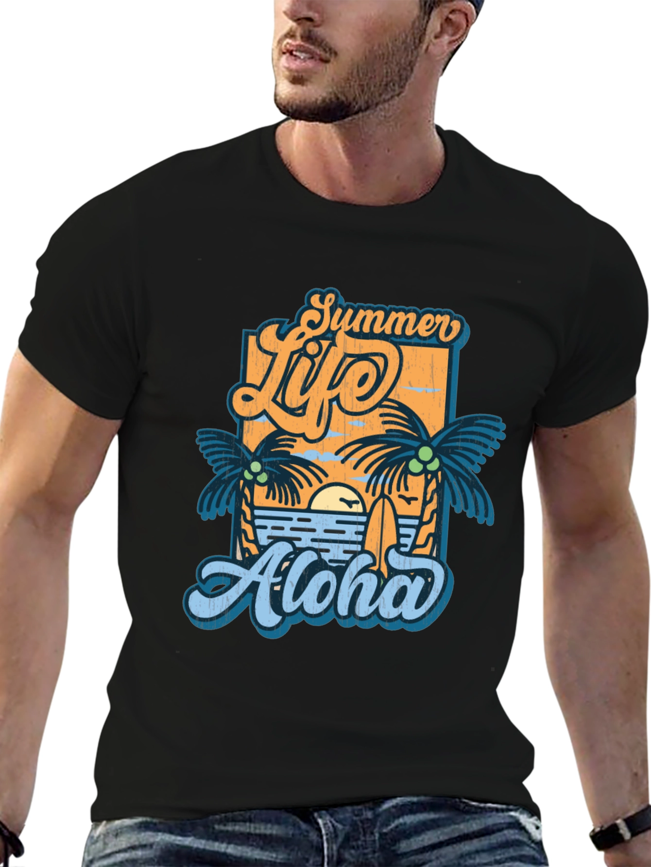Summer Life Aloha Graphic T-Shirt - Tropical Vibe
