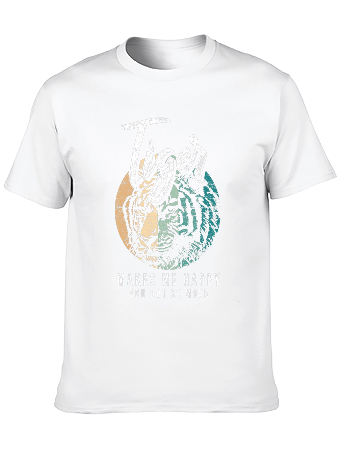 Tiger Makes Me Happy T-Shirt - Soft Cotton Blend