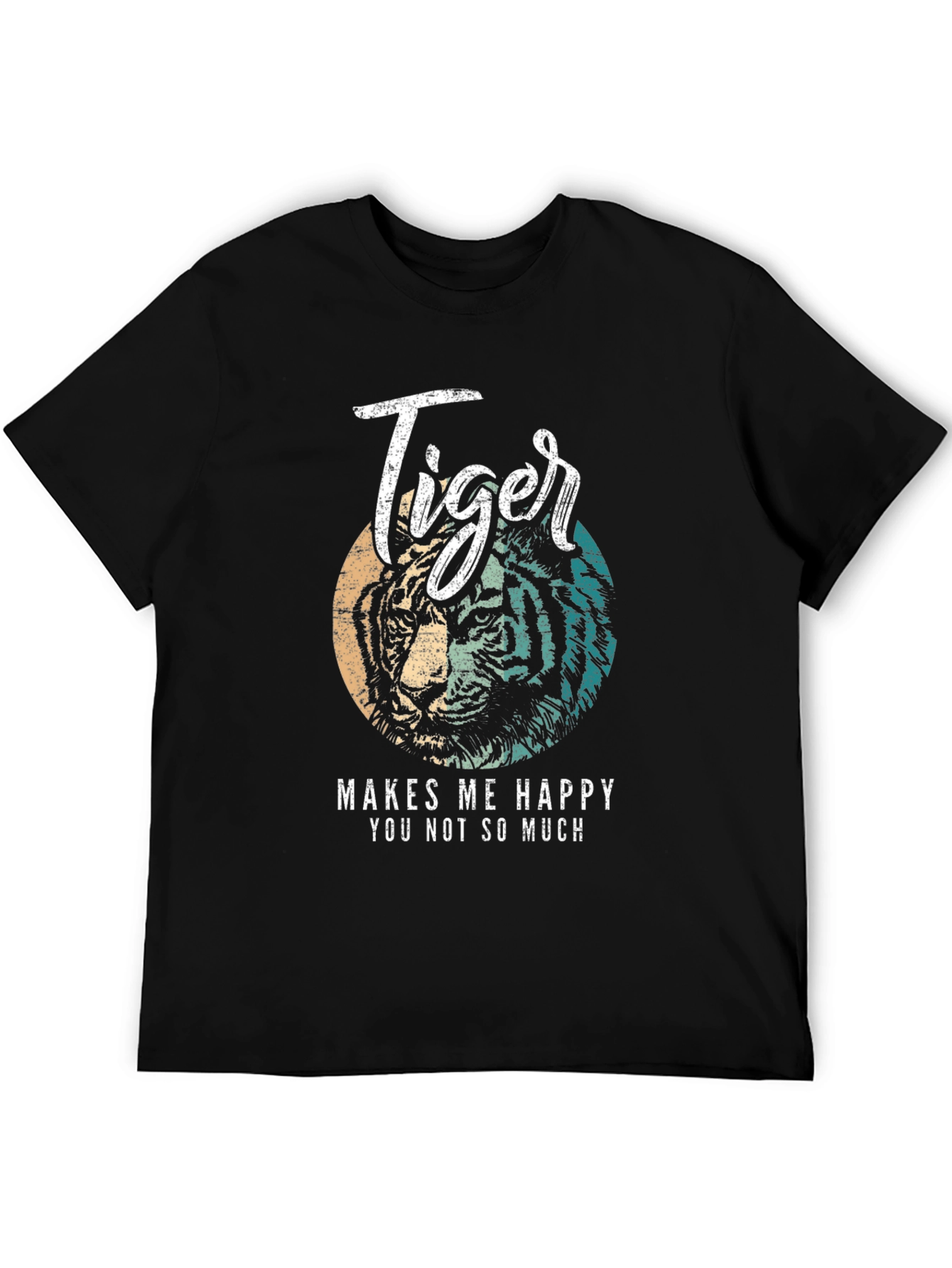Tiger Makes Me Happy T-Shirt - Soft Cotton Blend