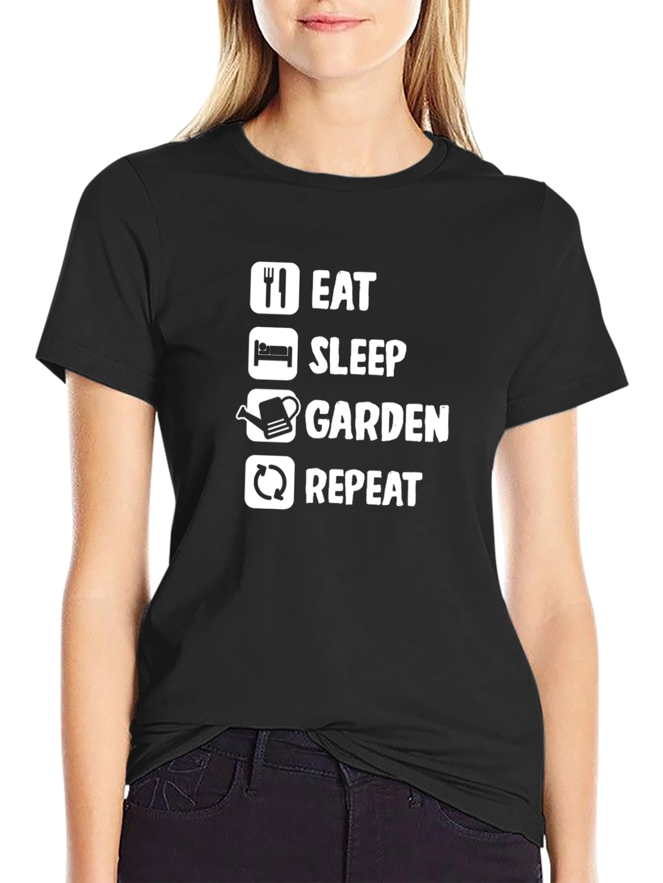 Eat Sleep Garden Repeat T-Shirt - Gardeners Tee