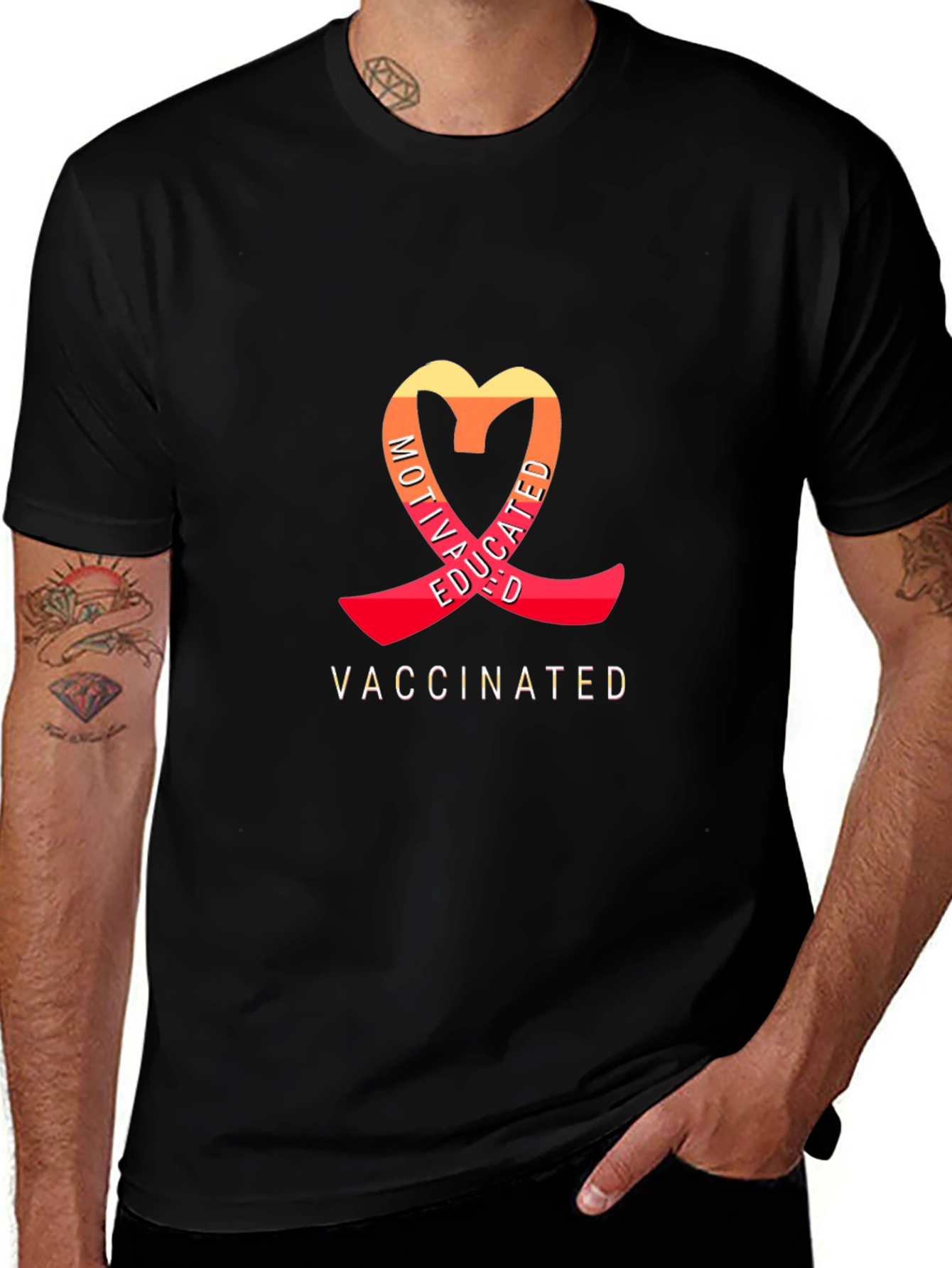Motivated Educated Vaccinated Graphic T-Shirt