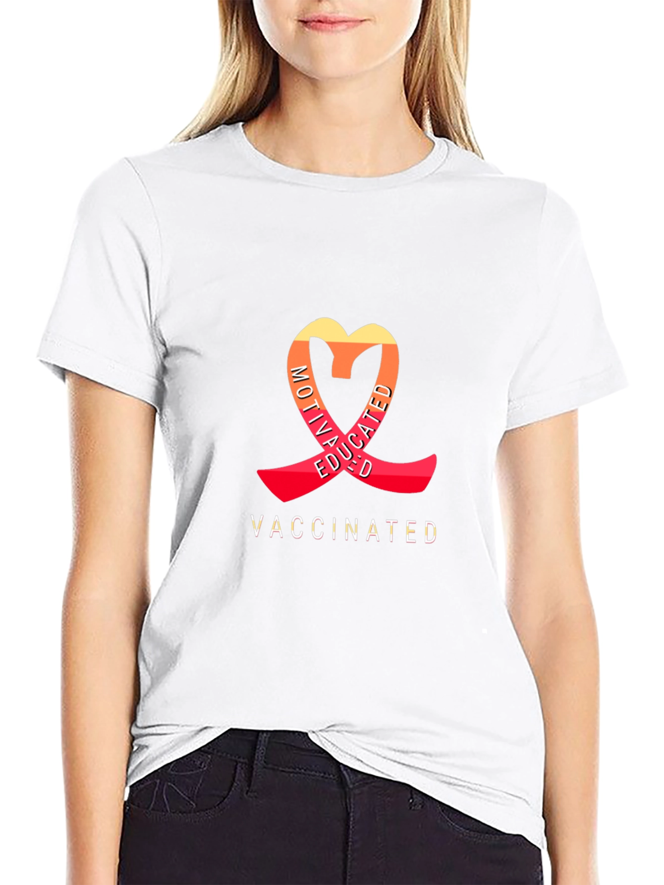 Motivated Educated Vaccinated Graphic T-Shirt